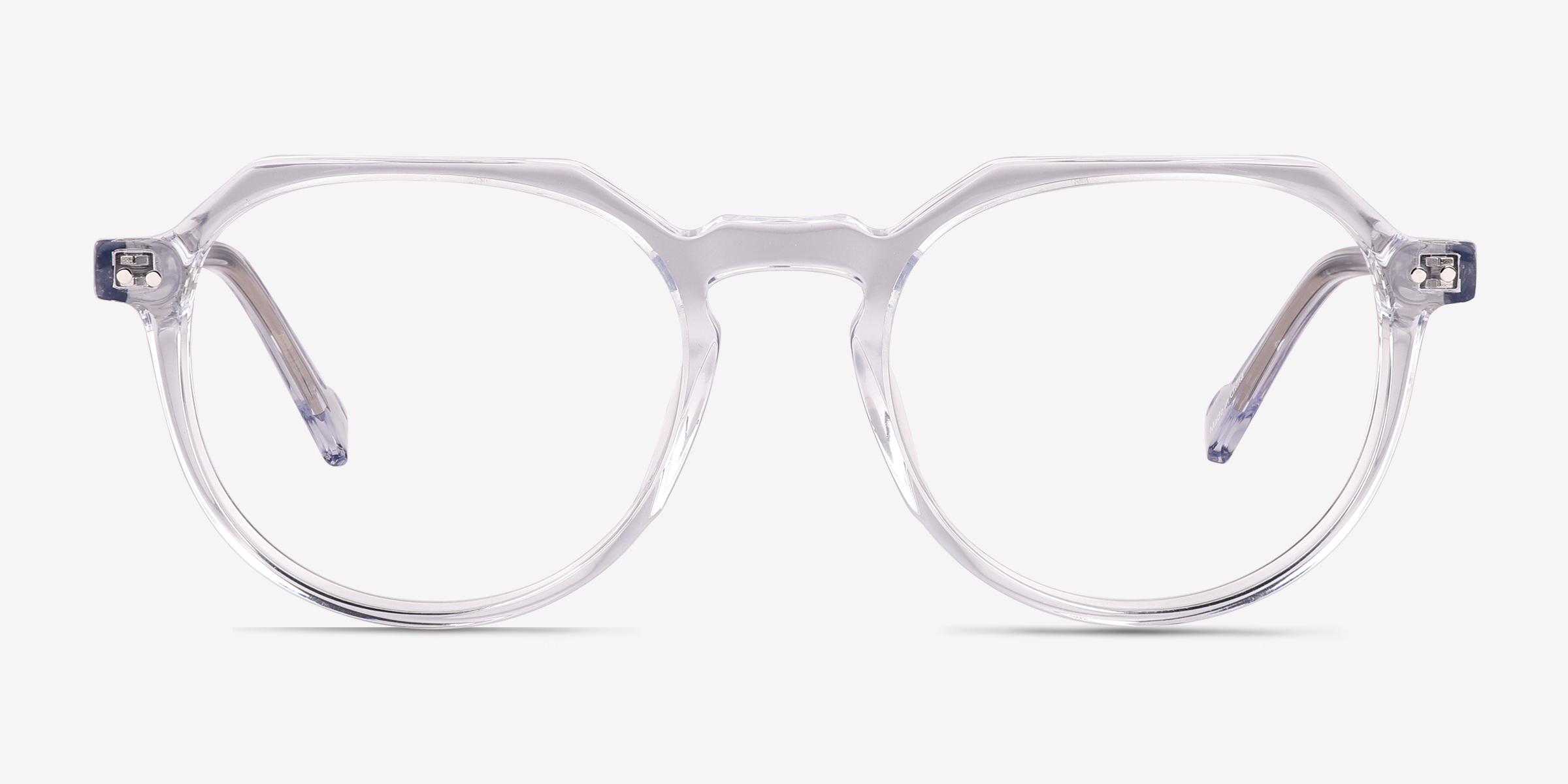 Birdie Transparent AcétateMontures de lunettes de vue d'EyeBuyDirect, Vue de Face