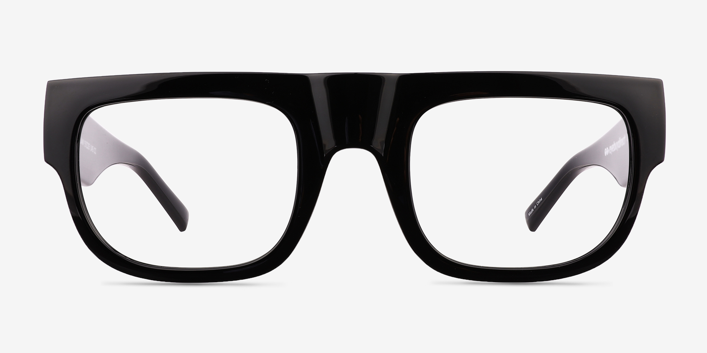 Balsam Shiny Black PlastiqueMontures de lunettes de vue d'EyeBuyDirect, Vue de Face