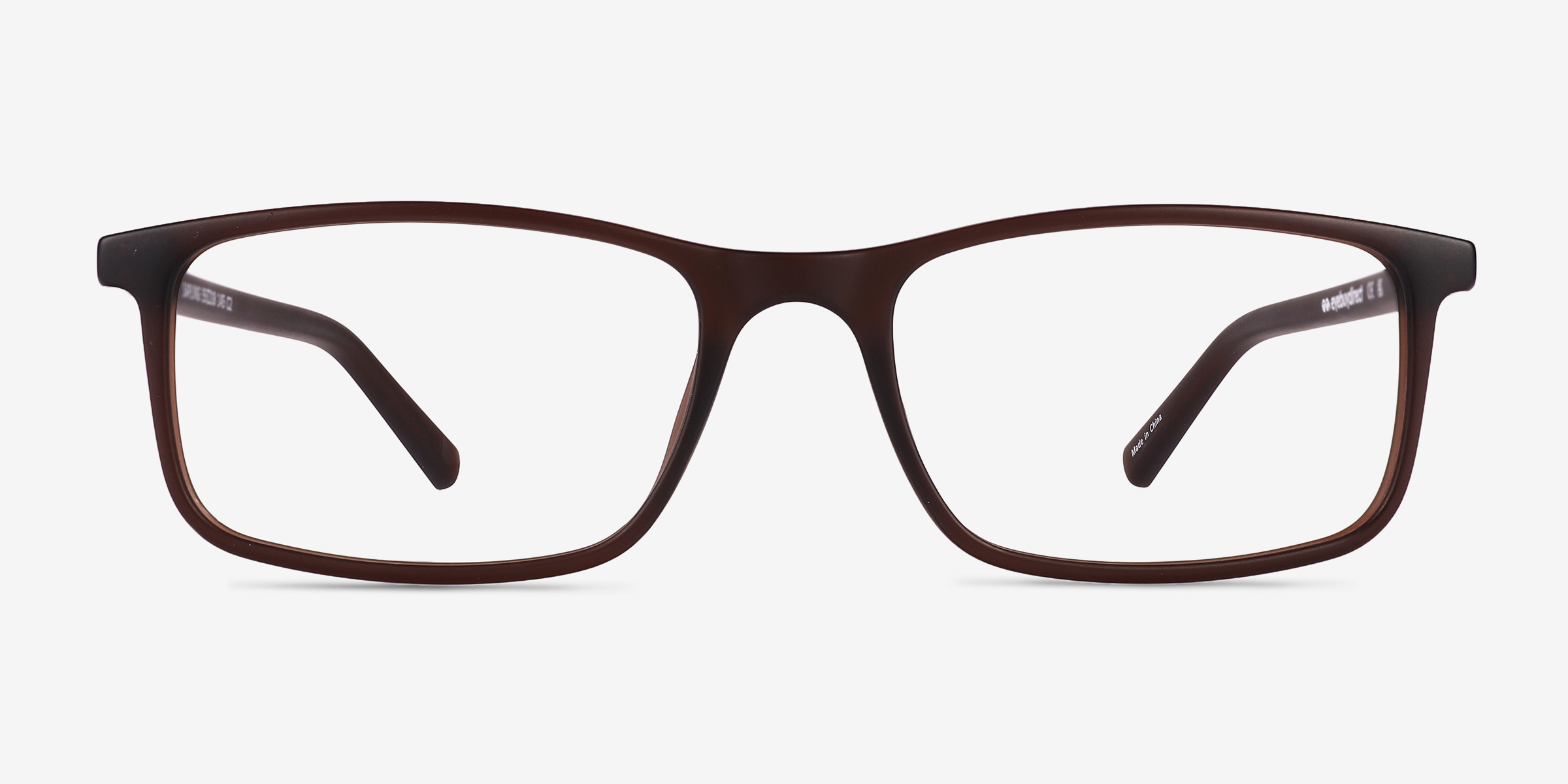 Sapling Matte Brown PlastiqueMontures de lunettes de vue d'EyeBuyDirect, Vue de Face