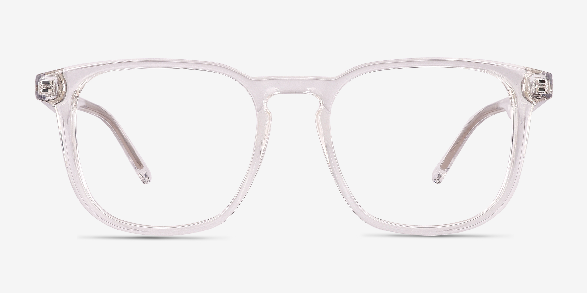 Banyan Shiny Clear PlastiqueMontures de lunettes de vue d'EyeBuyDirect, Vue de Face