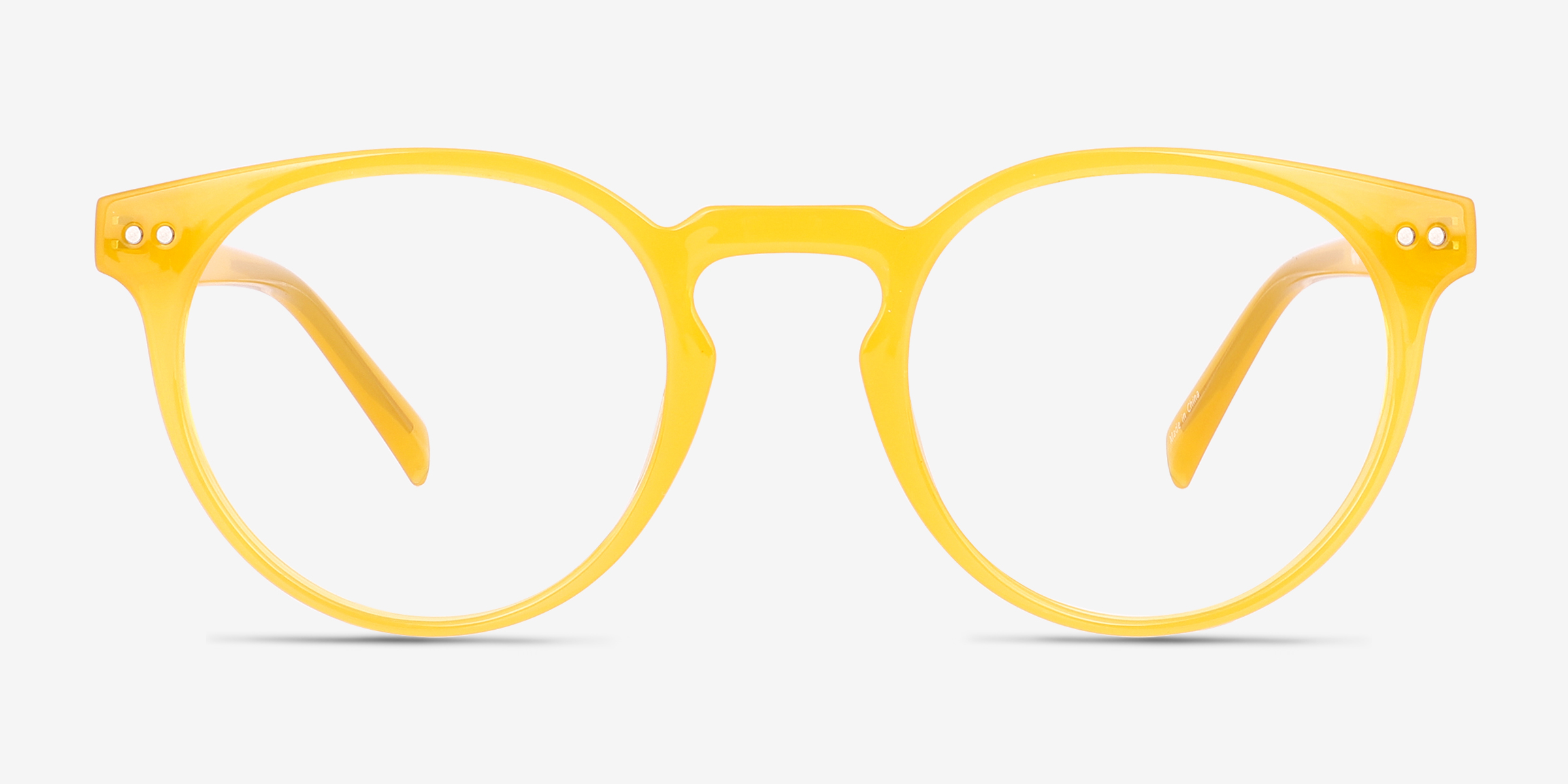 Oak Crystal Yellow PlastiqueMontures de lunettes de vue d'EyeBuyDirect, Vue de Face