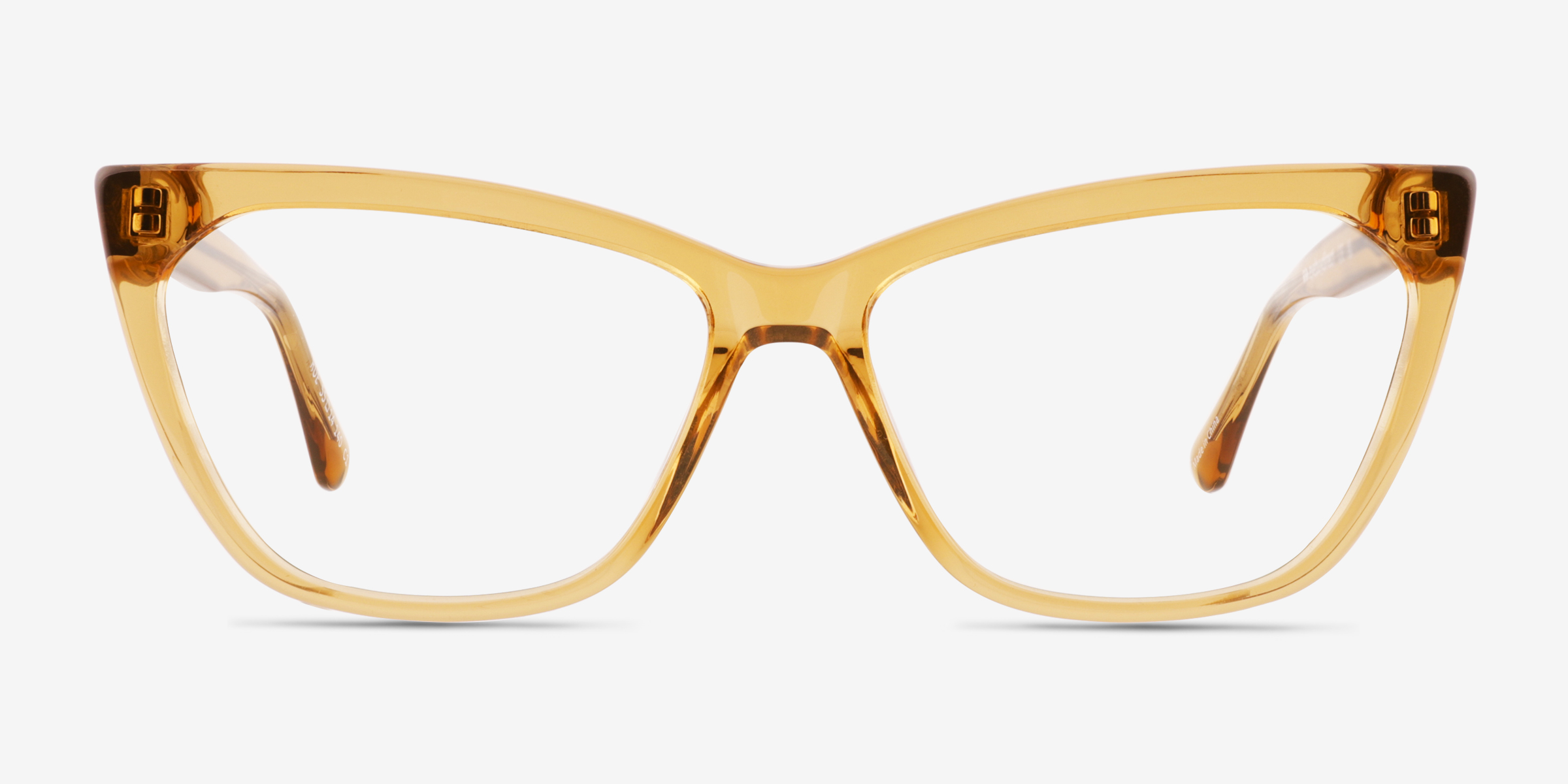 Rue Crystal Yellow Éco-responsableMontures de lunettes de vue d'EyeBuyDirect, Vue de Face