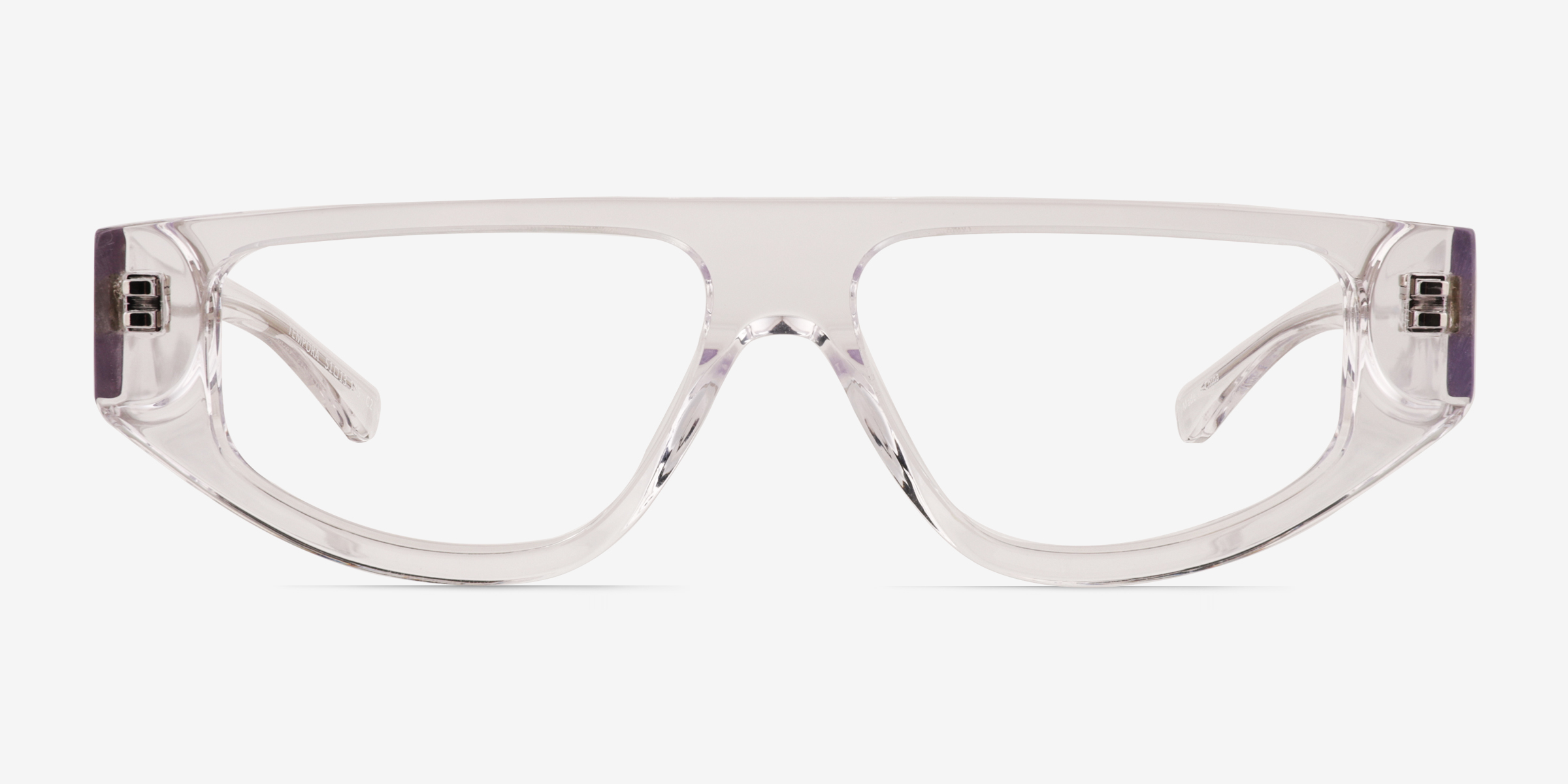 Tempora Transparent AcétateMontures de lunettes de vue d'EyeBuyDirect, Vue de Face