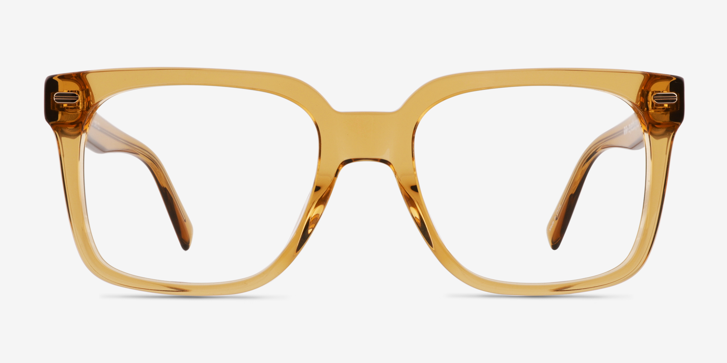 Linden Crystal Brown Éco-responsableMontures de lunettes de vue d'EyeBuyDirect, Vue de Face