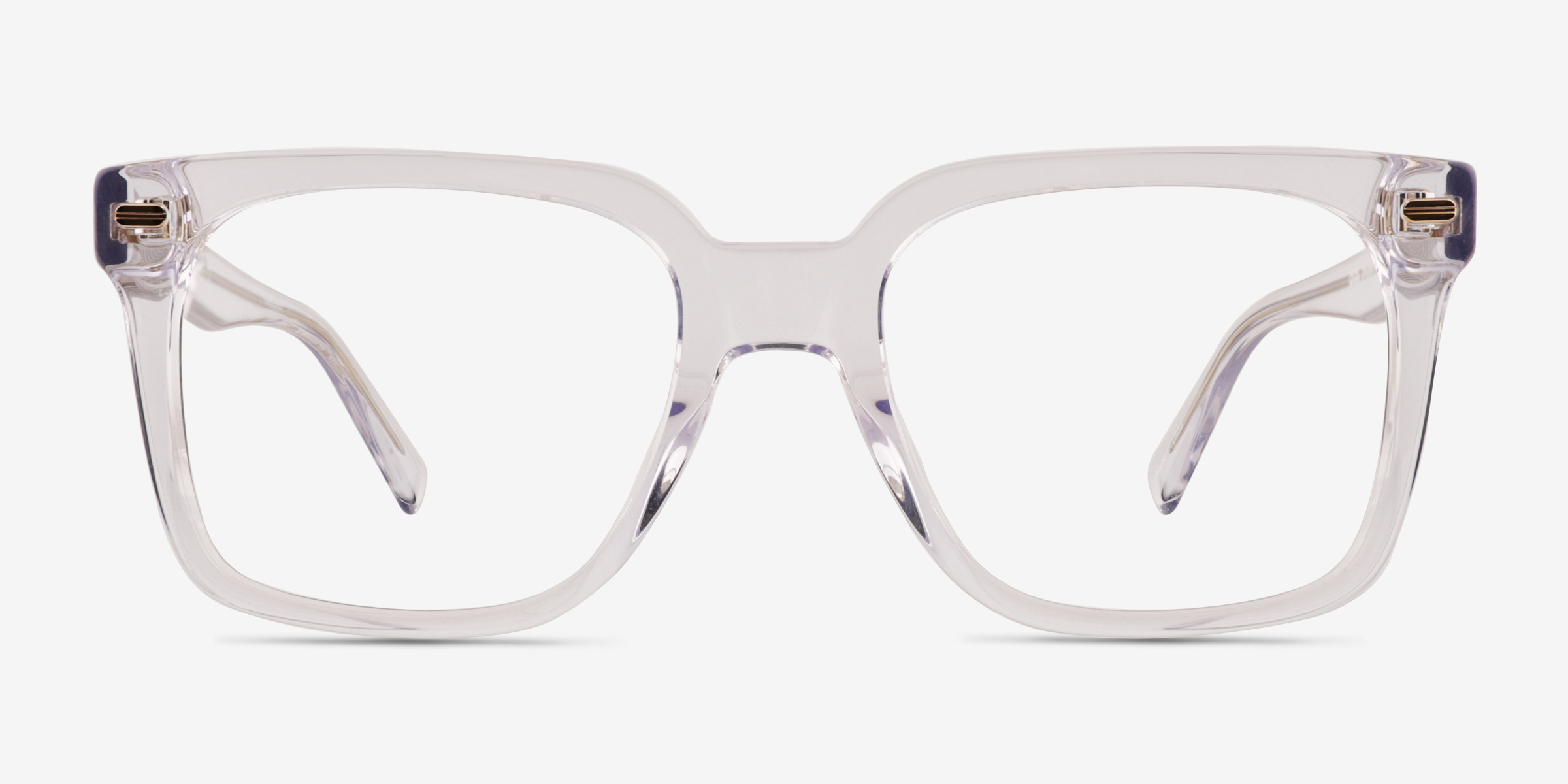 Linden Transparent Éco-responsableMontures de lunettes de vue d'EyeBuyDirect, Vue de Face