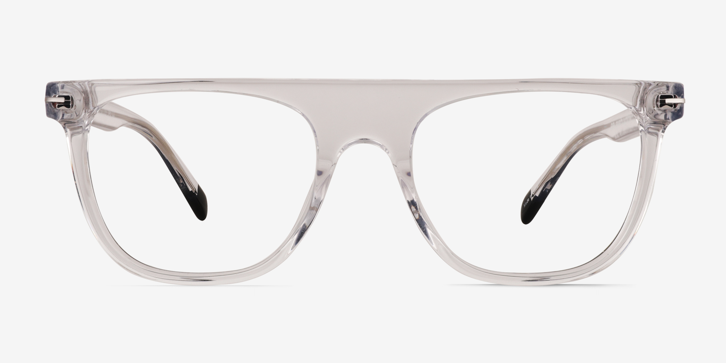 Mentis Transparent AcétateMontures de lunettes de vue d'EyeBuyDirect, Vue de Face