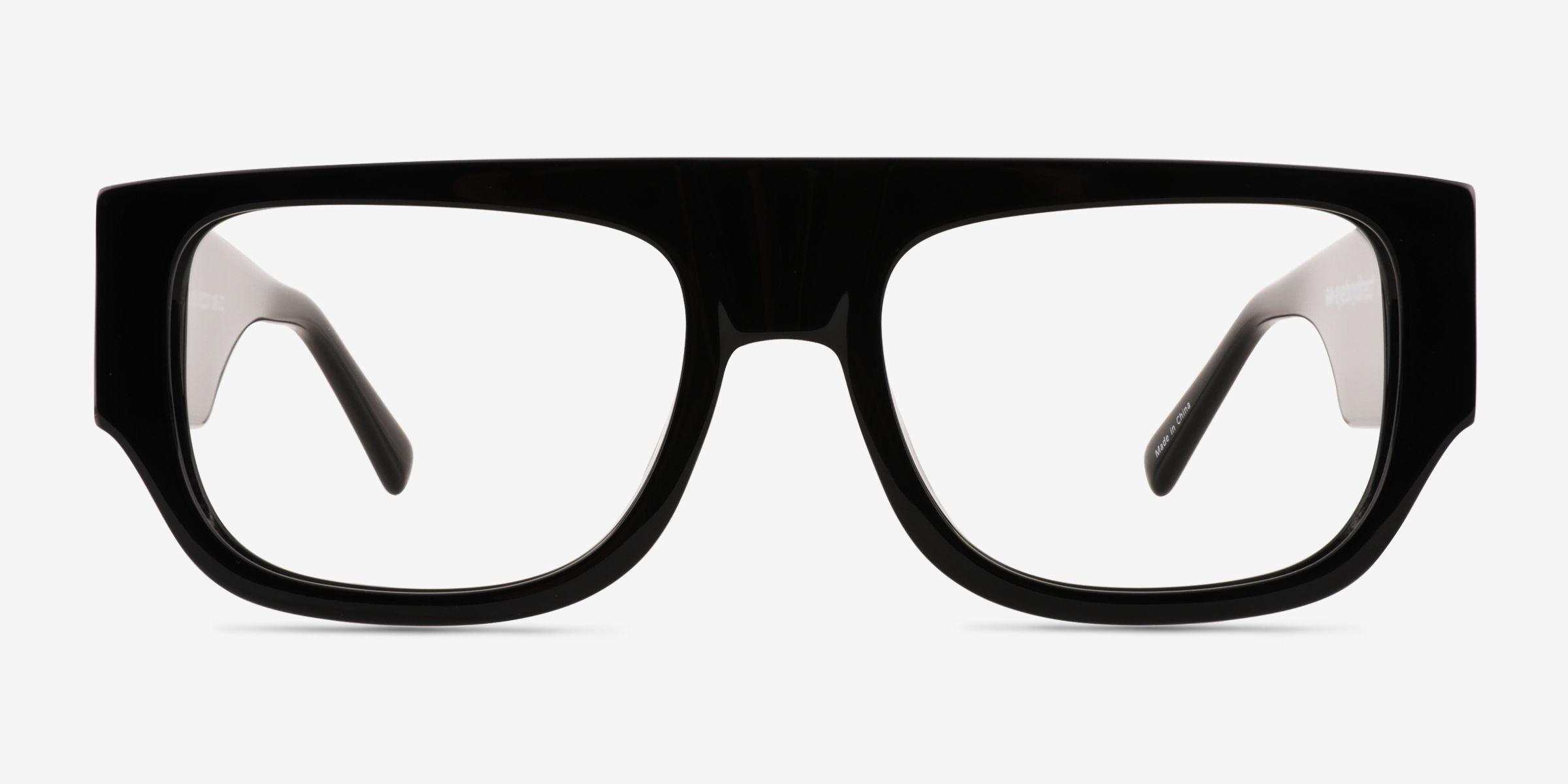 Vision Noir AcétateMontures de lunettes de vue d'EyeBuyDirect, Vue de Face