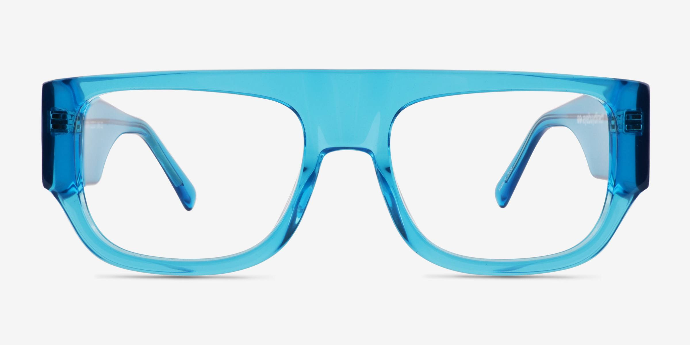 Vision Crystal Blue AcétateMontures de lunettes de vue d'EyeBuyDirect, Vue de Face