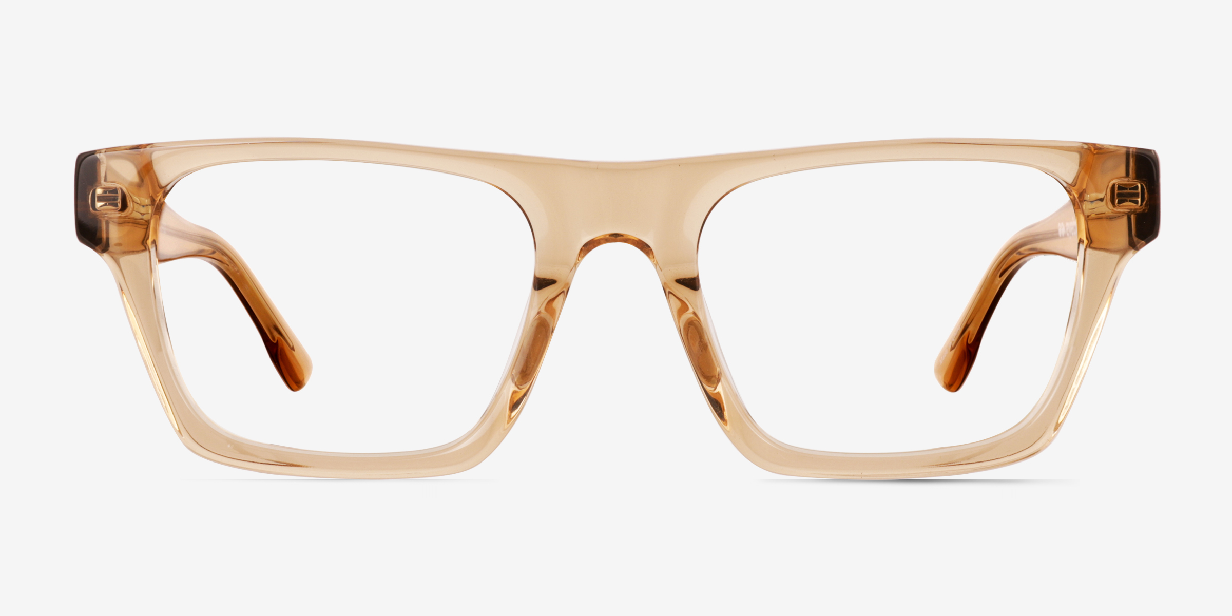 Veritas Jaune AcétateMontures de lunettes de vue d'EyeBuyDirect, Vue de Face