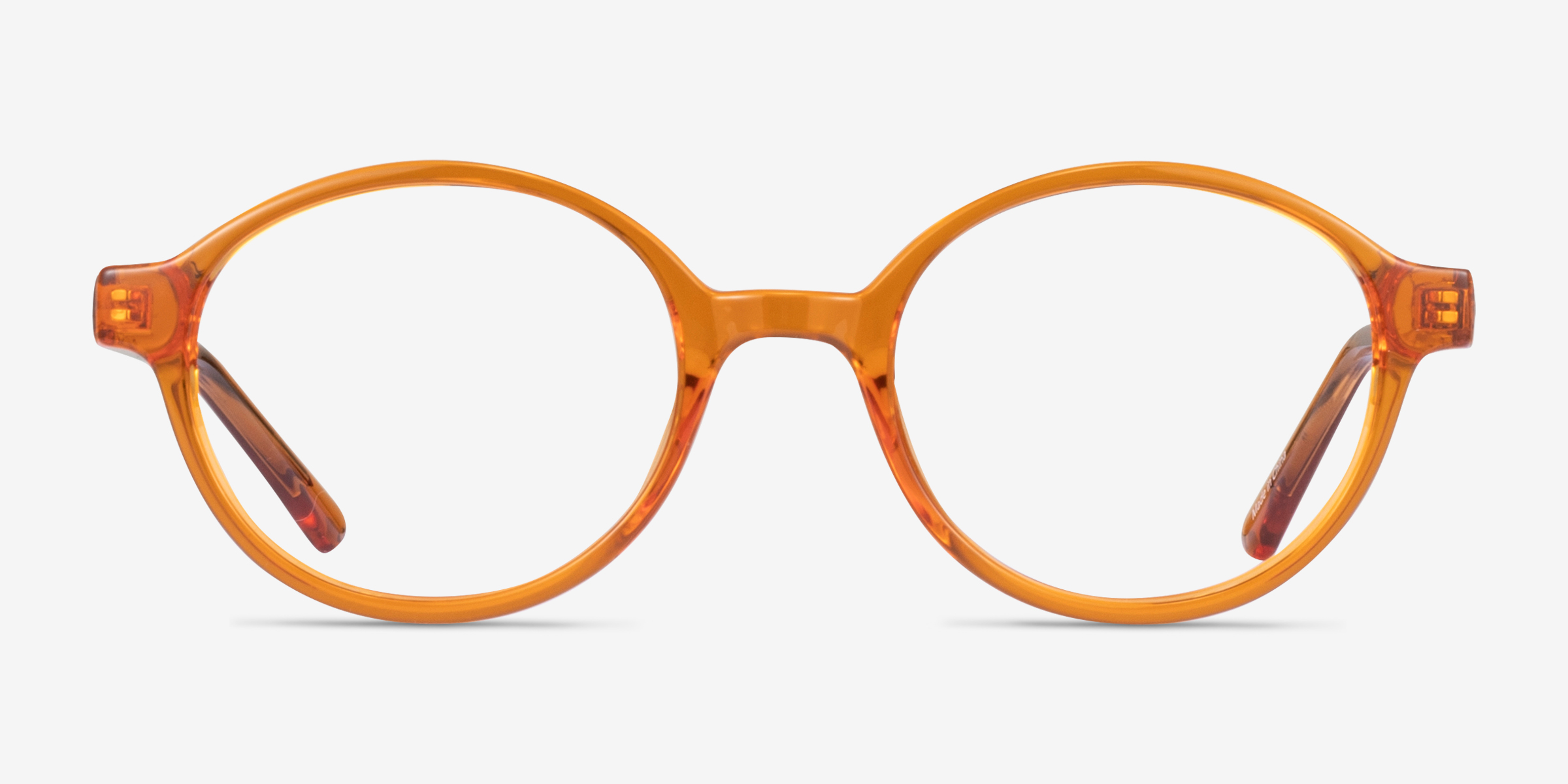 Jabberwocky Clear Brown PlastiqueMontures de lunettes de vue d'EyeBuyDirect, Vue de Face