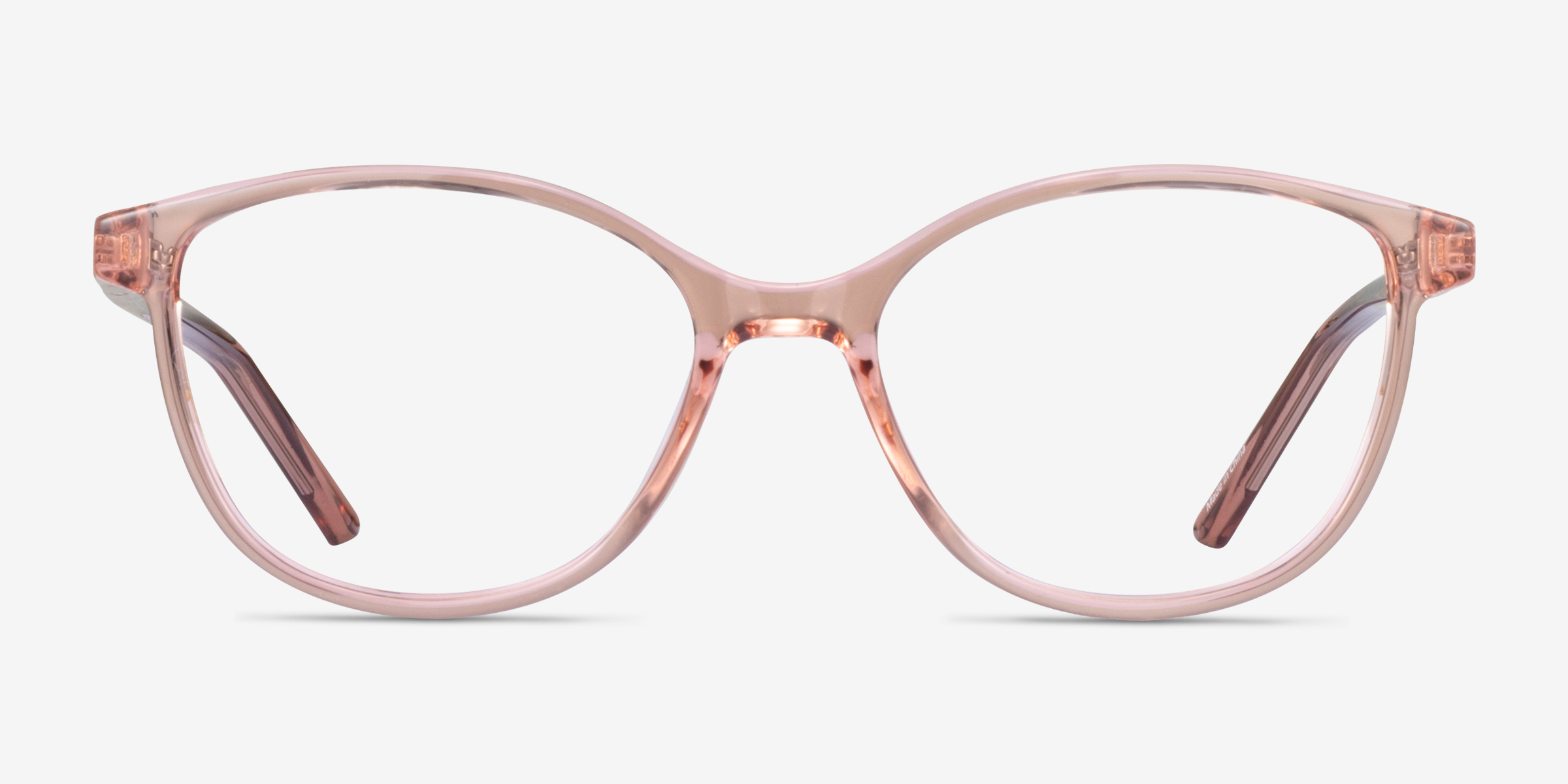 Dollop Clear Champagne PlastiqueMontures de lunettes de vue d'EyeBuyDirect, Vue de Face