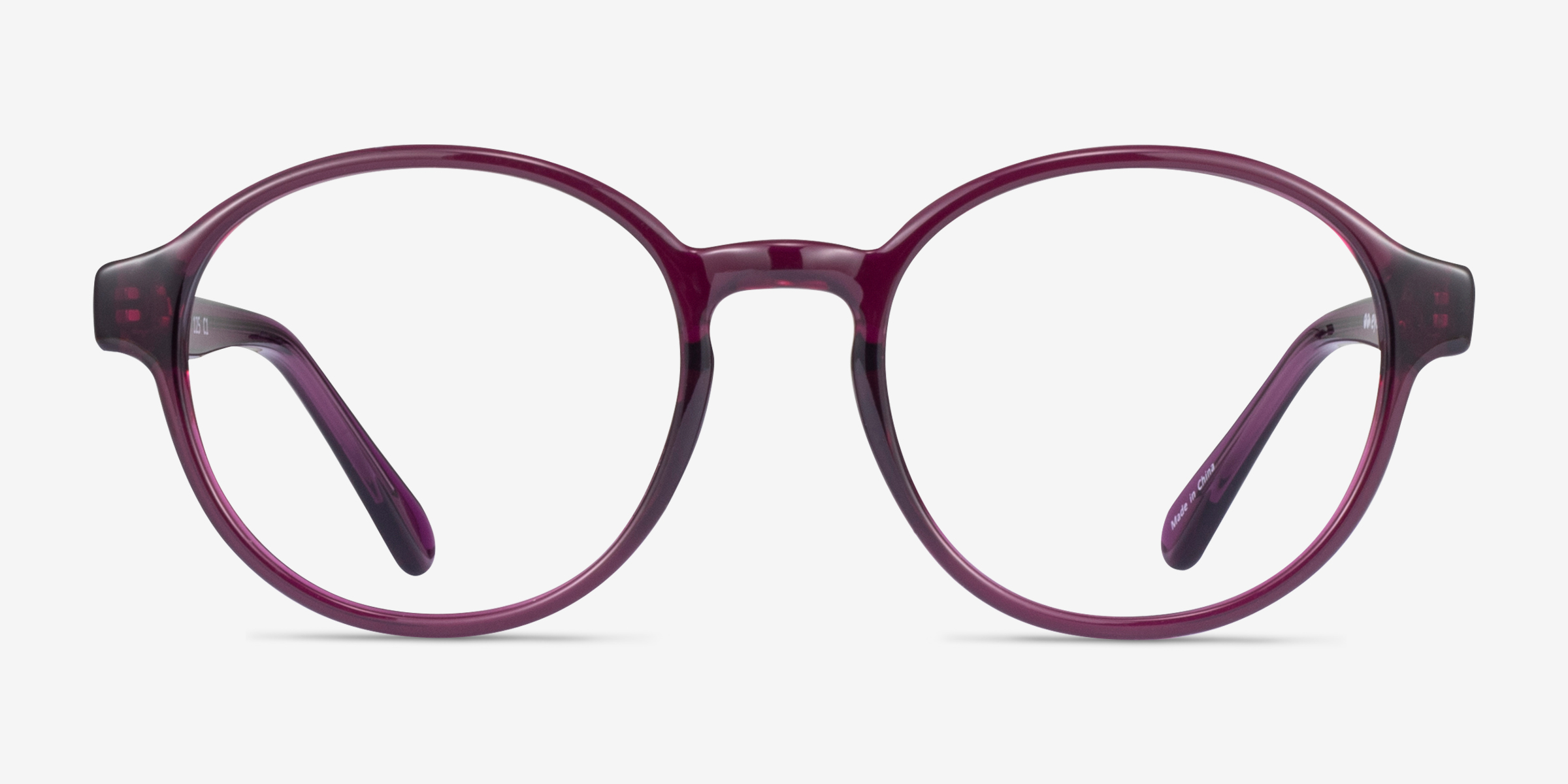 Eureka Violet PlastiqueMontures de lunettes de vue d'EyeBuyDirect, Vue de Face