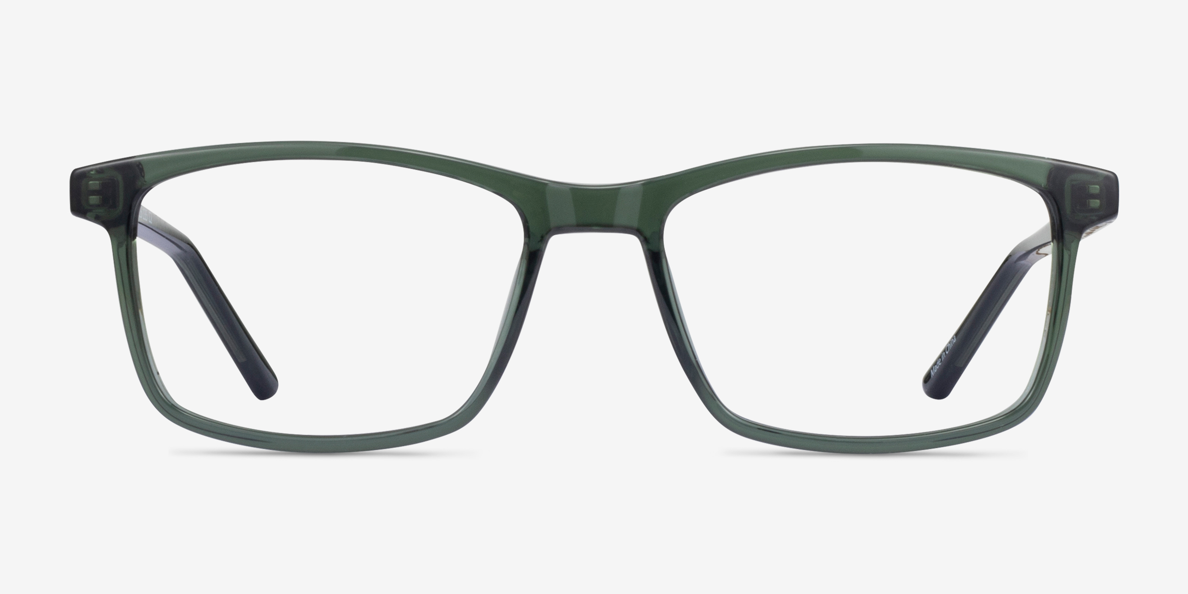 Gazebo Clear Green PlastiqueMontures de lunettes de vue d'EyeBuyDirect, Vue de Face