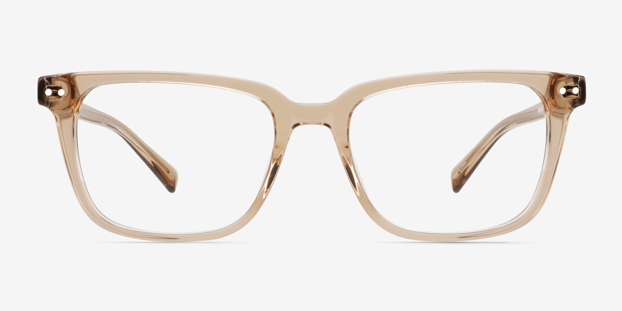 Esme Crystal Brown AcétateMontures de lunettes de vue d'EyeBuyDirect, Vue de Face