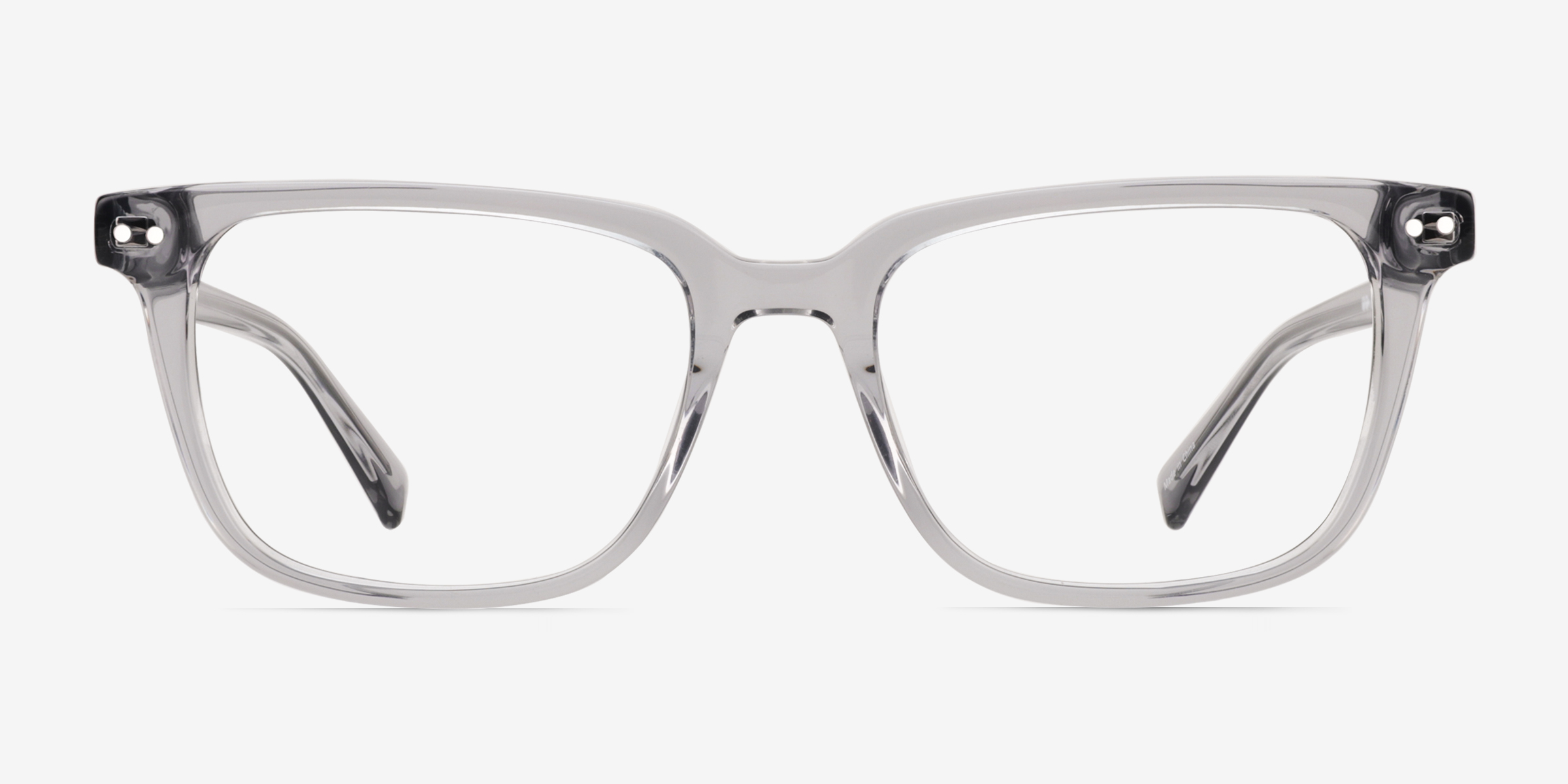 Esme Crystal Gray AcétateMontures de lunettes de vue d'EyeBuyDirect, Vue de Face