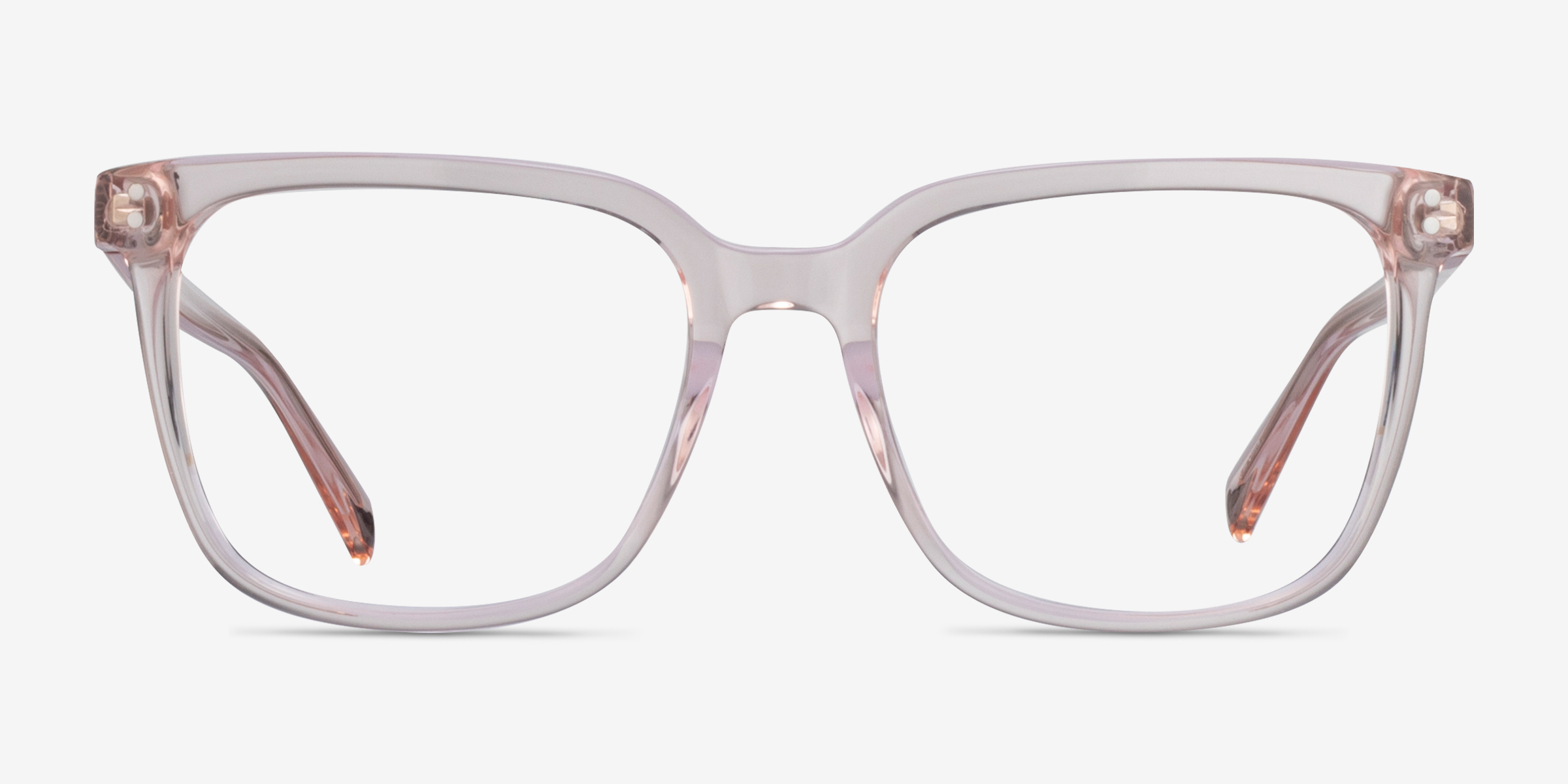 Amia Crystal Pink AcétateMontures de lunettes de vue d'EyeBuyDirect, Vue de Face