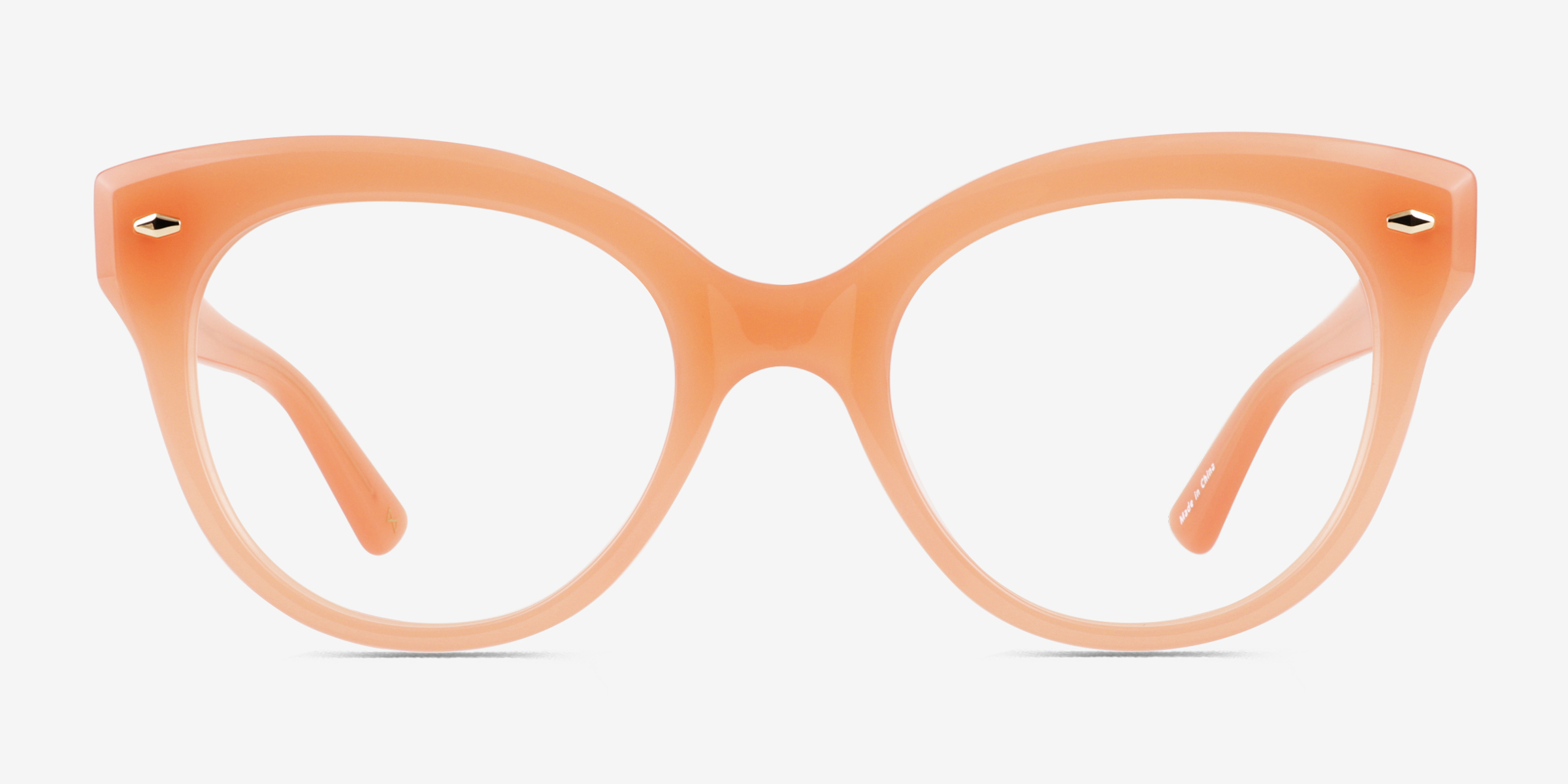 Briar Orange Éco-responsableMontures de lunettes de vue d'EyeBuyDirect, Vue de Face