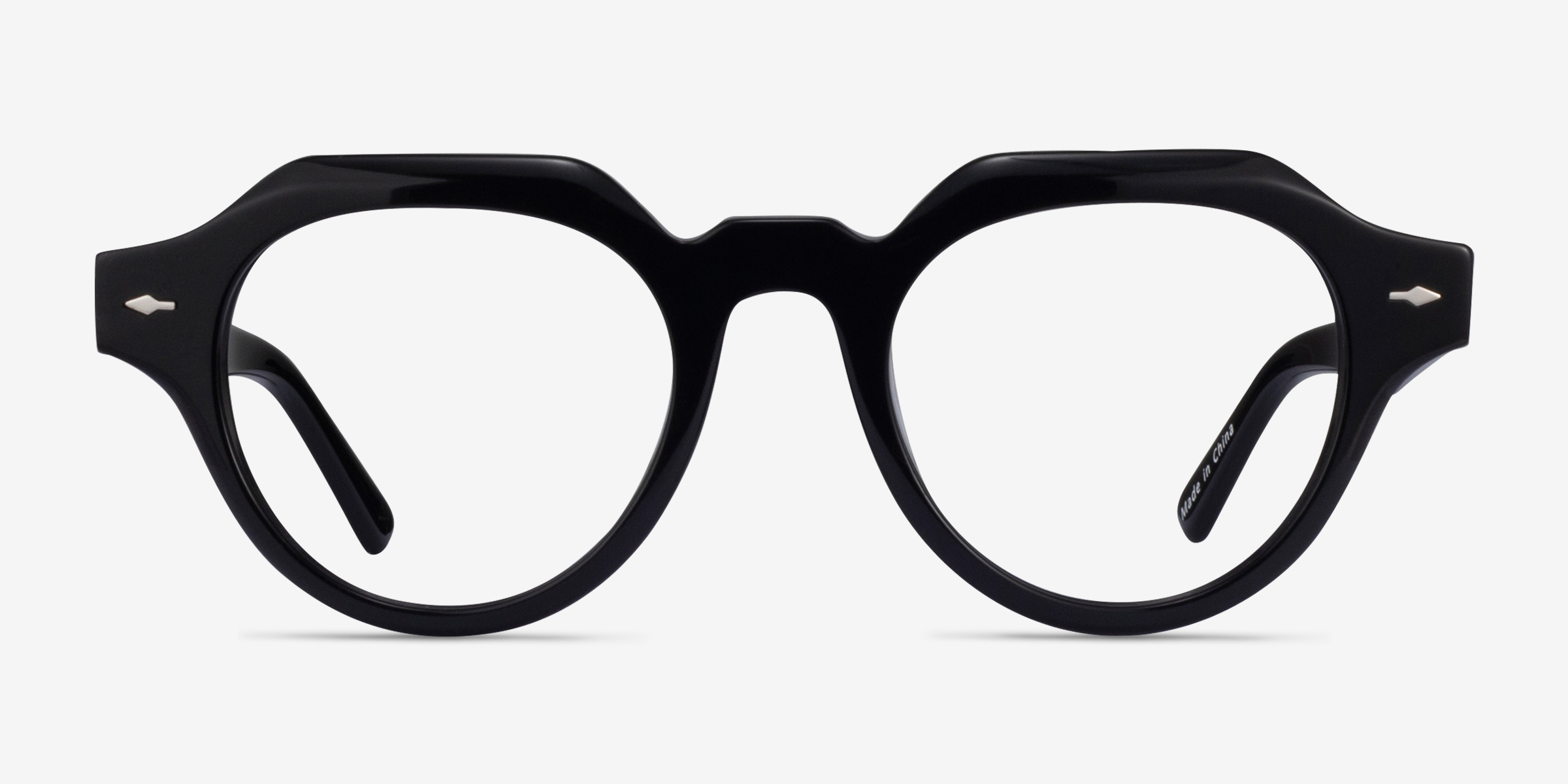 Remy Noir Éco-responsableMontures de lunettes de vue d'EyeBuyDirect, Vue de Face