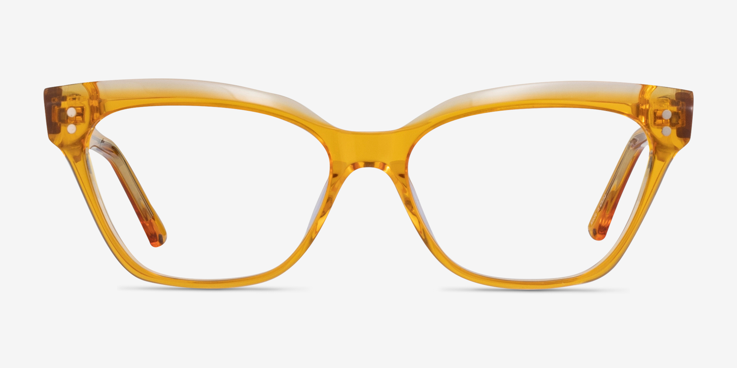 Layla Crystal Yellow AcétateMontures de lunettes de vue d'EyeBuyDirect, Vue de Face