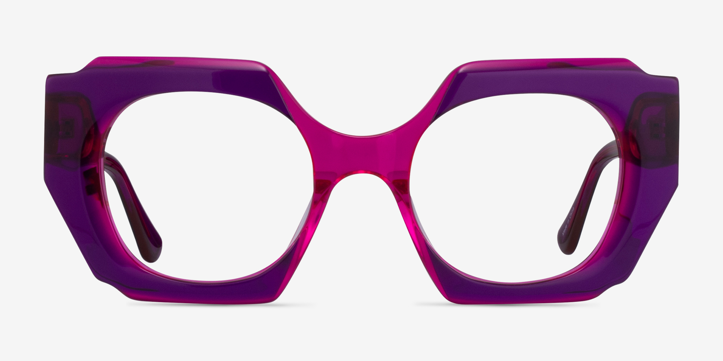 Intention Crystal Purple Pink AcétateMontures de lunettes de vue d'EyeBuyDirect, Vue de Face