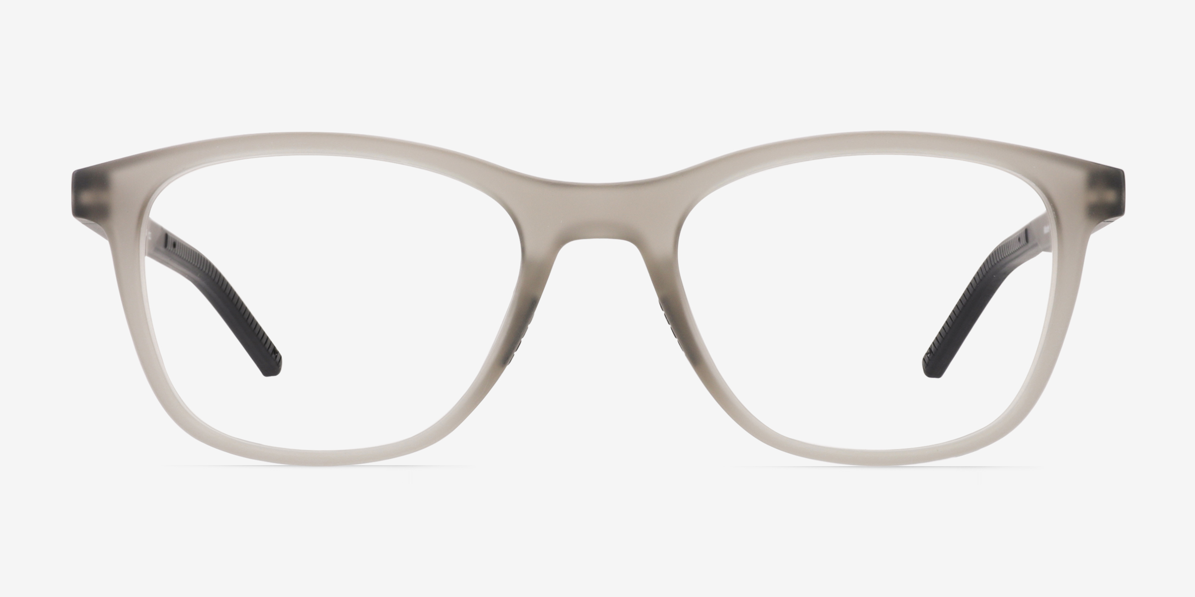 Upward Matte Crystal Gray PlastiqueMontures de lunettes de vue d'EyeBuyDirect, Vue de Face