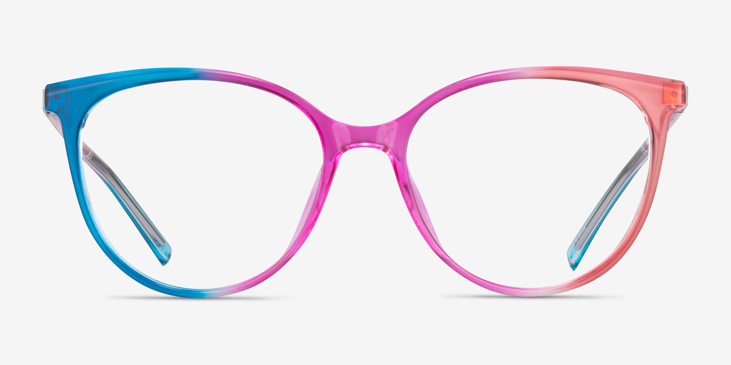 Positivity Purple Pink Rainbow PlastiqueMontures de lunettes de vue d'EyeBuyDirect, Vue de Face