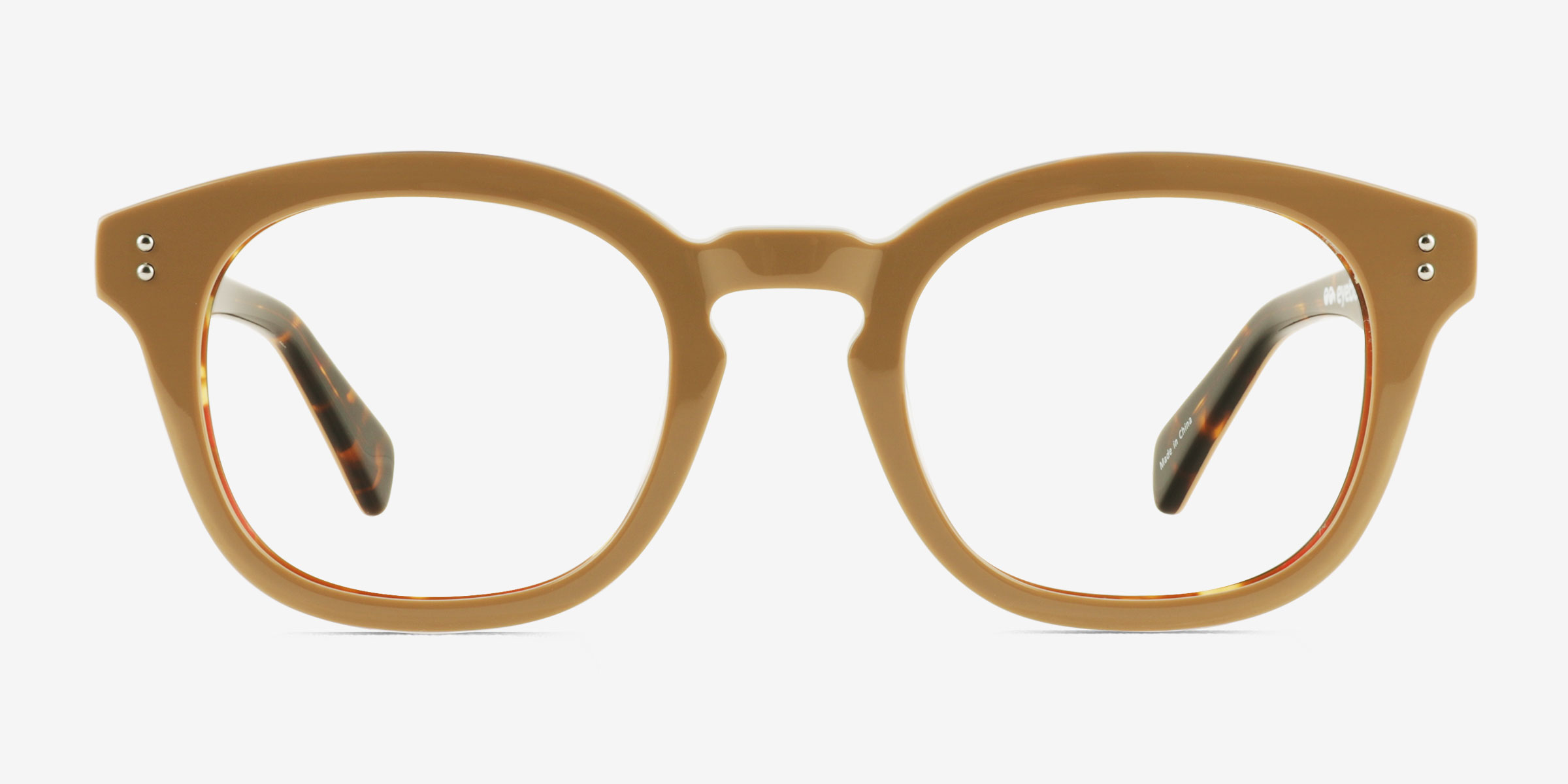 Duchamp Brown Tortoise Éco-responsableMontures de lunettes de vue d'EyeBuyDirect, Vue de Face