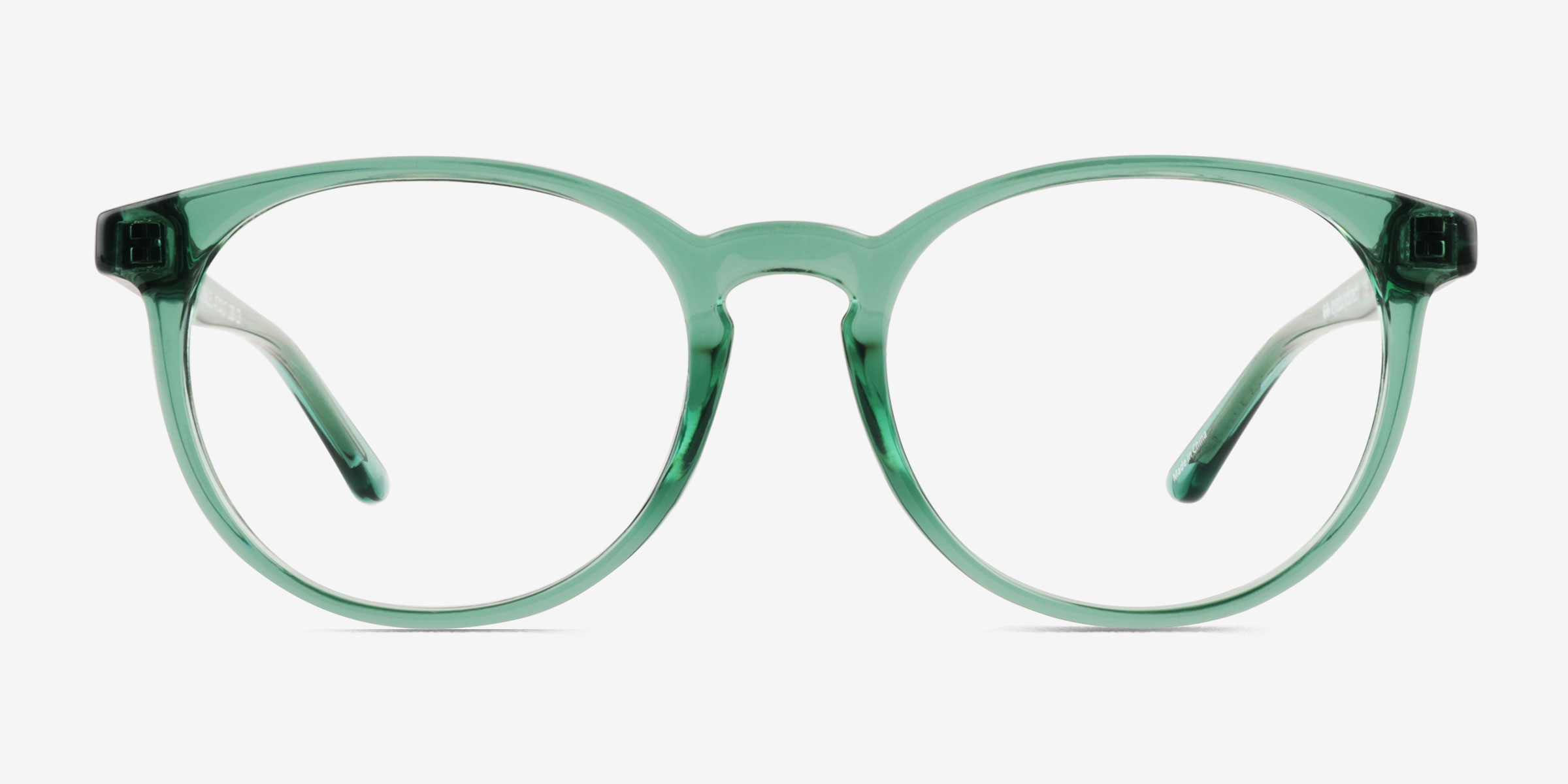 Bubbles Clear Green PlastiqueMontures de lunettes de vue d'EyeBuyDirect, Vue de Face