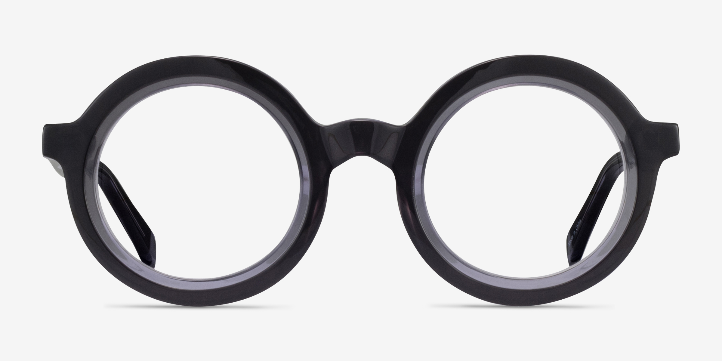 Ruckus Black Clear Gray AcétateMontures de lunettes de vue d'EyeBuyDirect, Vue de Face