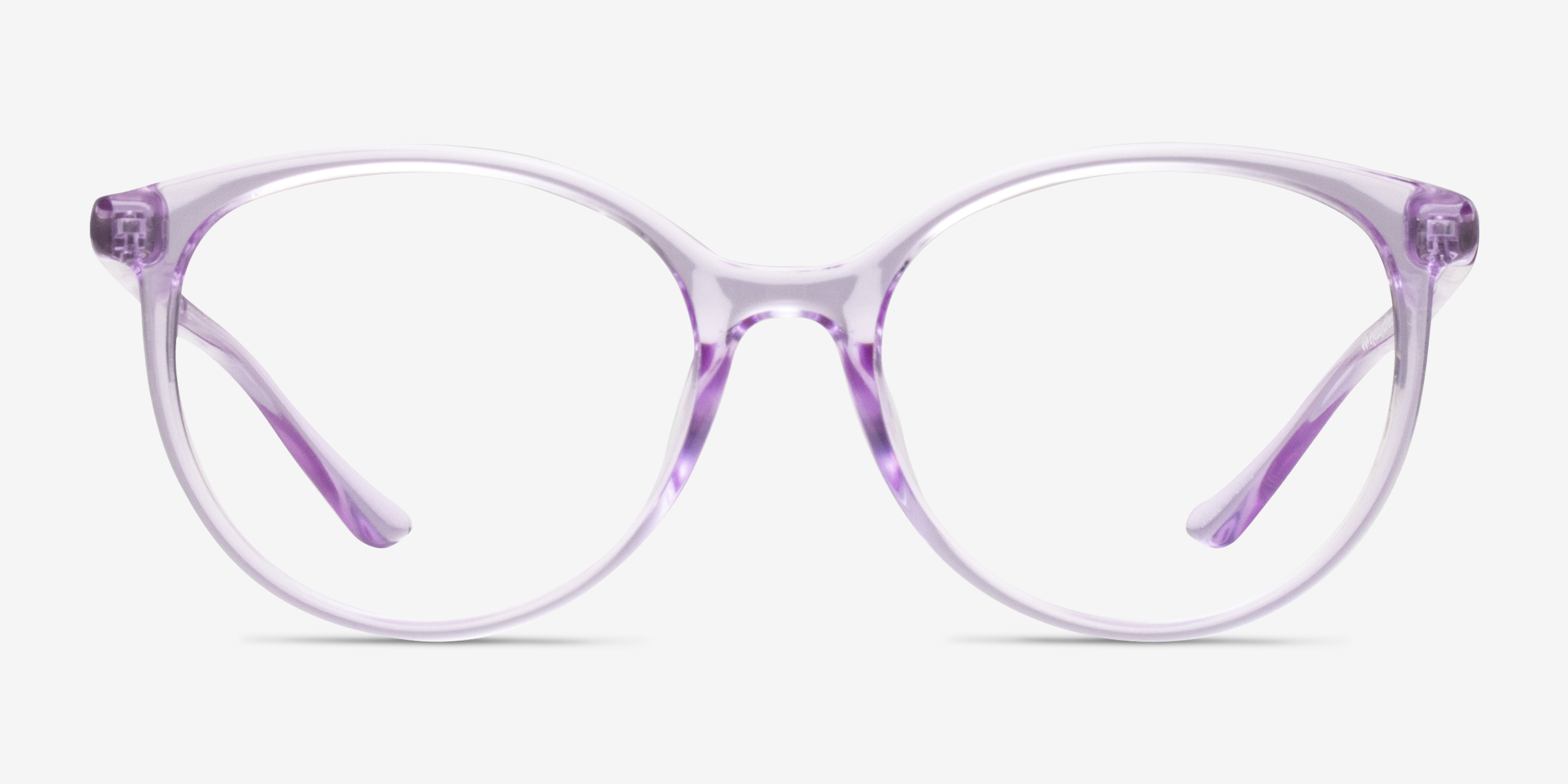 Moonglow Clear Purple PlastiqueMontures de lunettes de vue d'EyeBuyDirect, Vue de Face