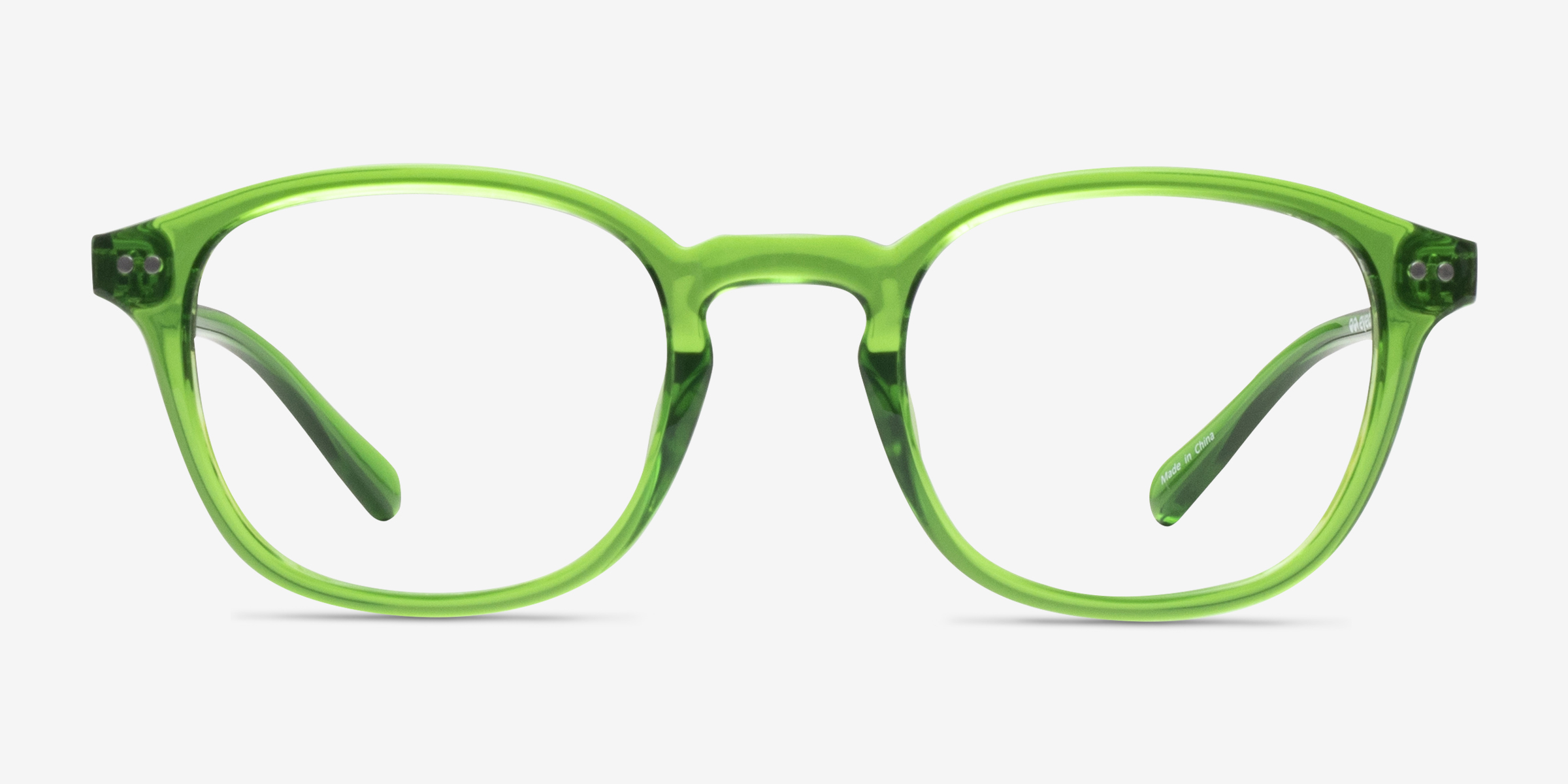 Skydrop Clear Green PlastiqueMontures de lunettes de vue d'EyeBuyDirect, Vue de Face