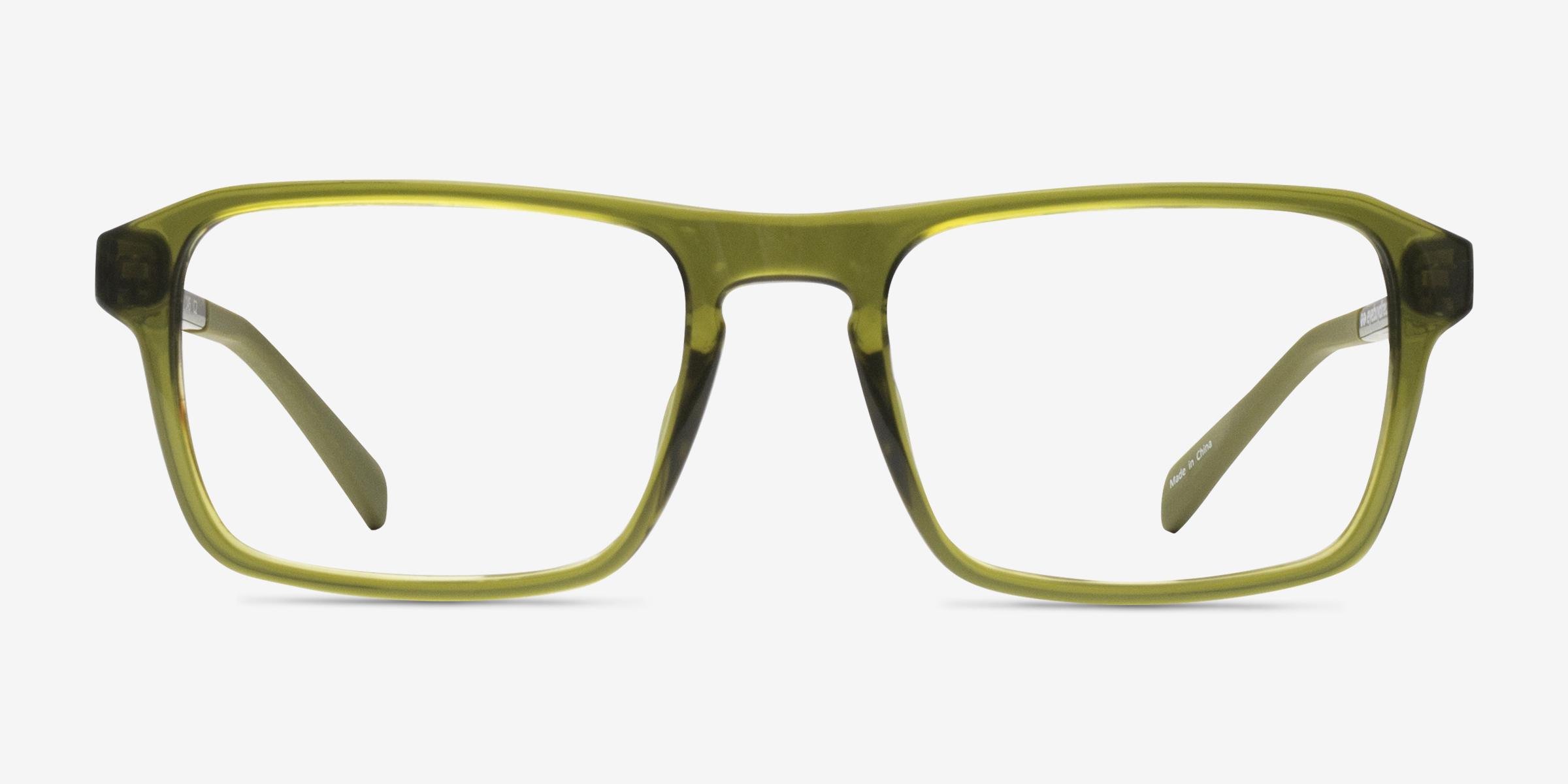 Stormwind Clear Green PlastiqueMontures de lunettes de vue d'EyeBuyDirect, Vue de Face