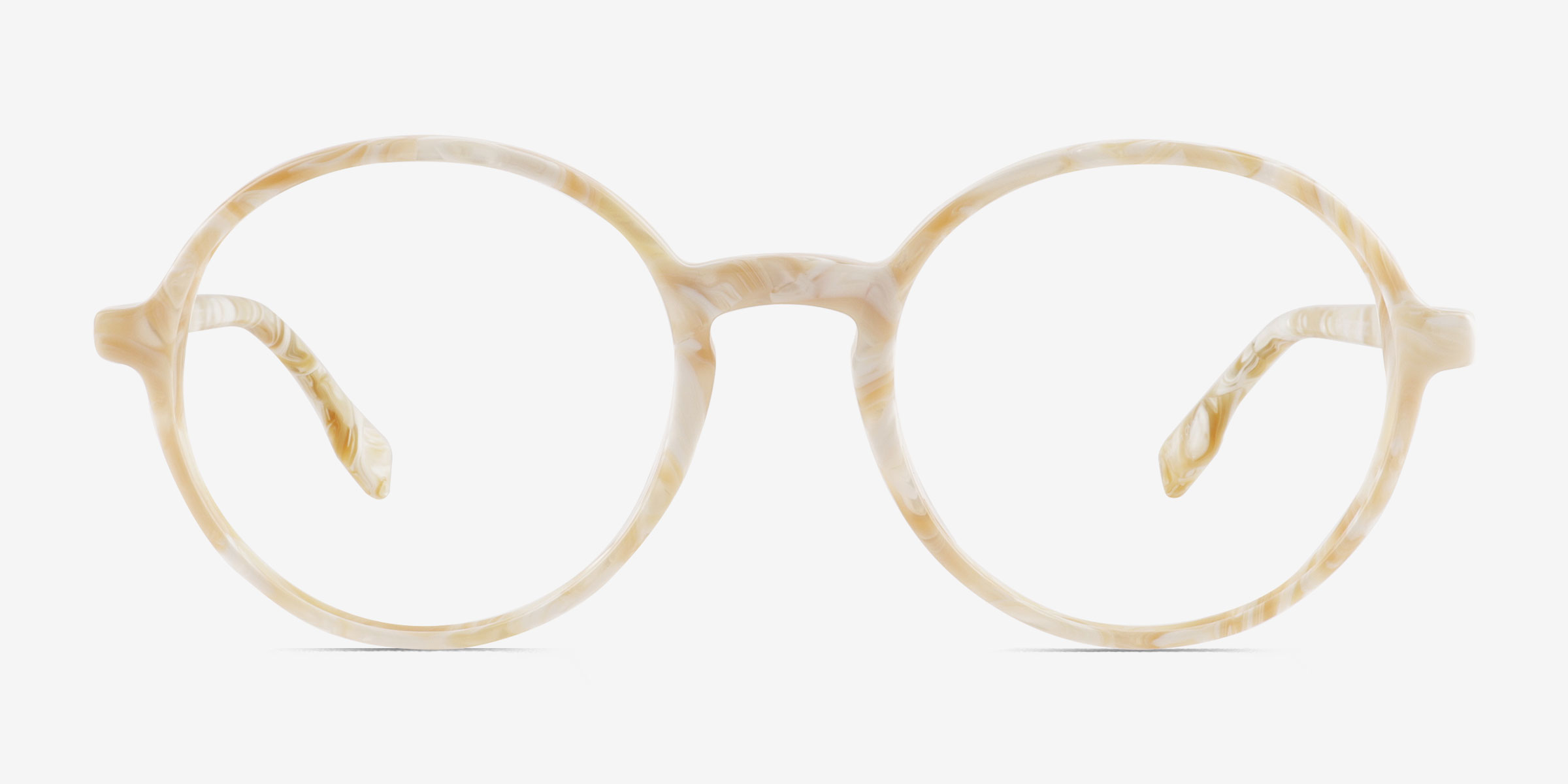 Amaranth Marble White AcétateMontures de lunettes de vue d'EyeBuyDirect, Vue de Face