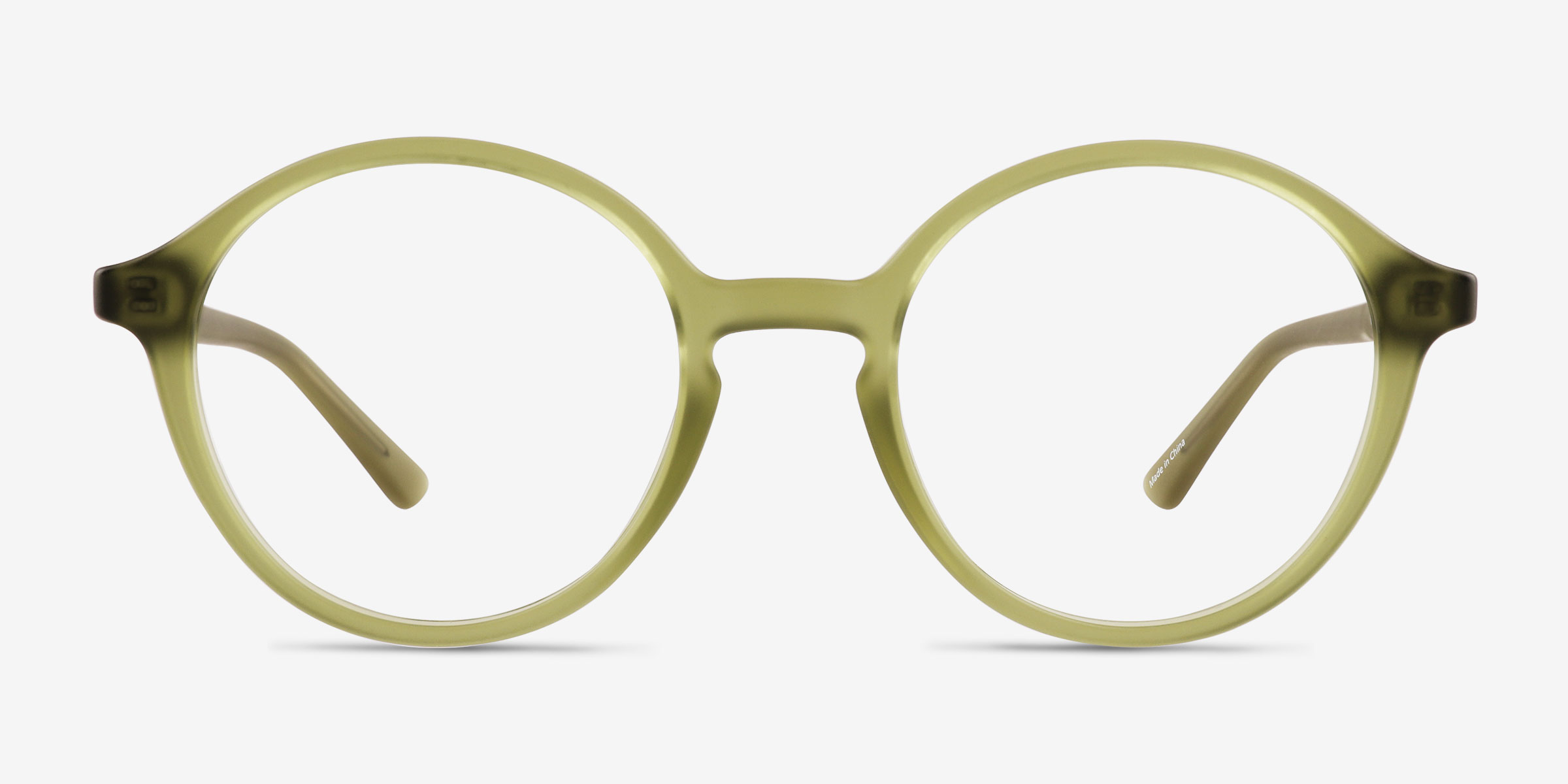 Jamison Matte Clear Green PlastiqueMontures de lunettes de vue d'EyeBuyDirect, Vue de Face