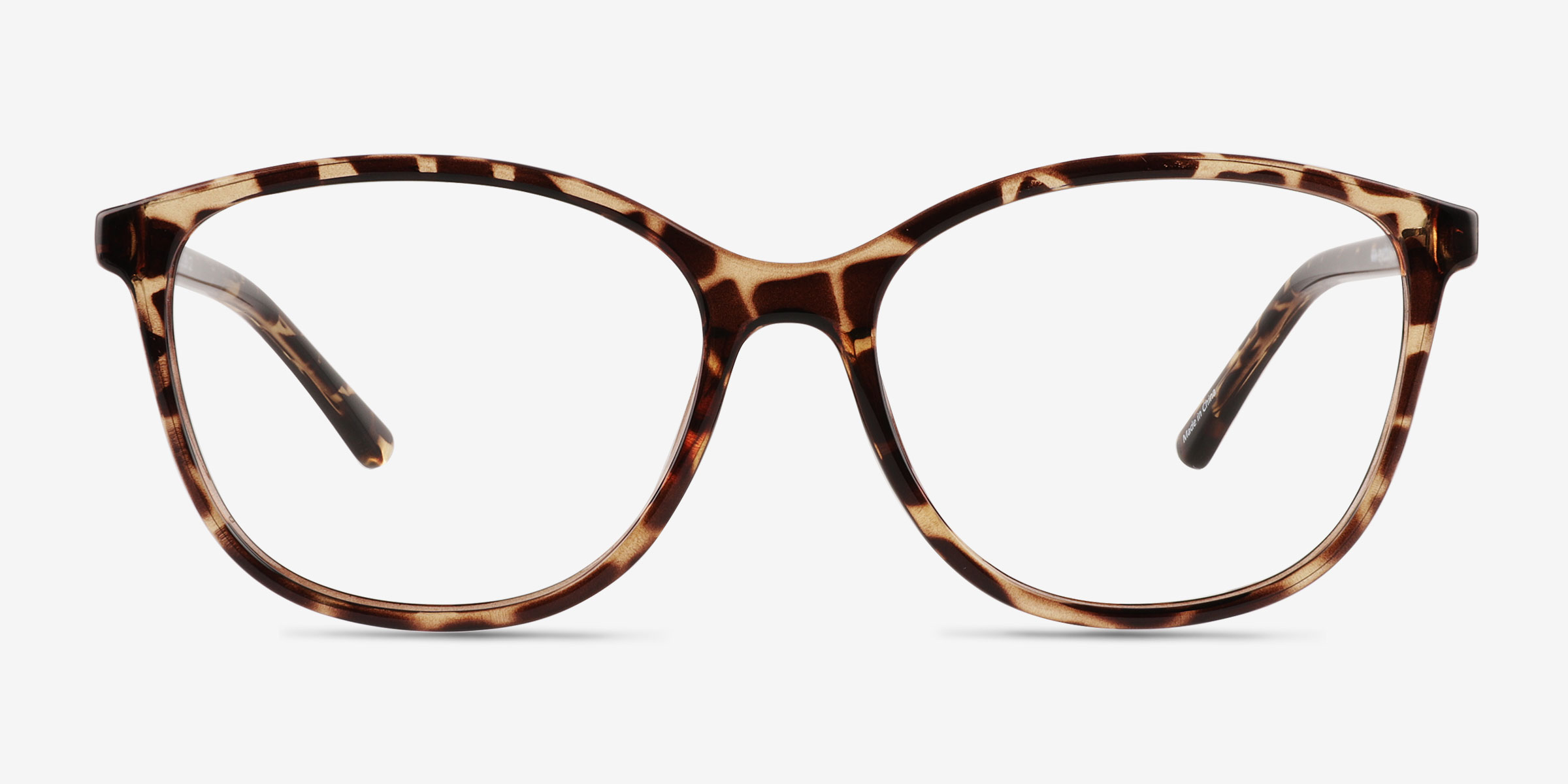 Sloane Light Tortoise PlastiqueMontures de lunettes de vue d'EyeBuyDirect, Vue de Face