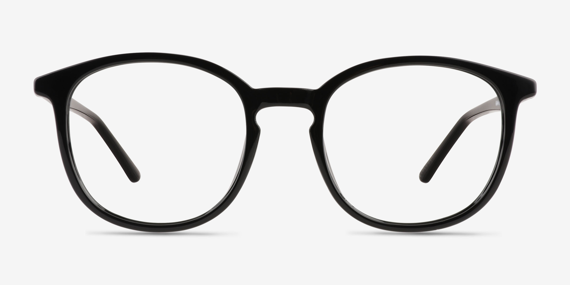 Adler Shiny Black PlastiqueMontures de lunettes de vue d'EyeBuyDirect, Vue de Face