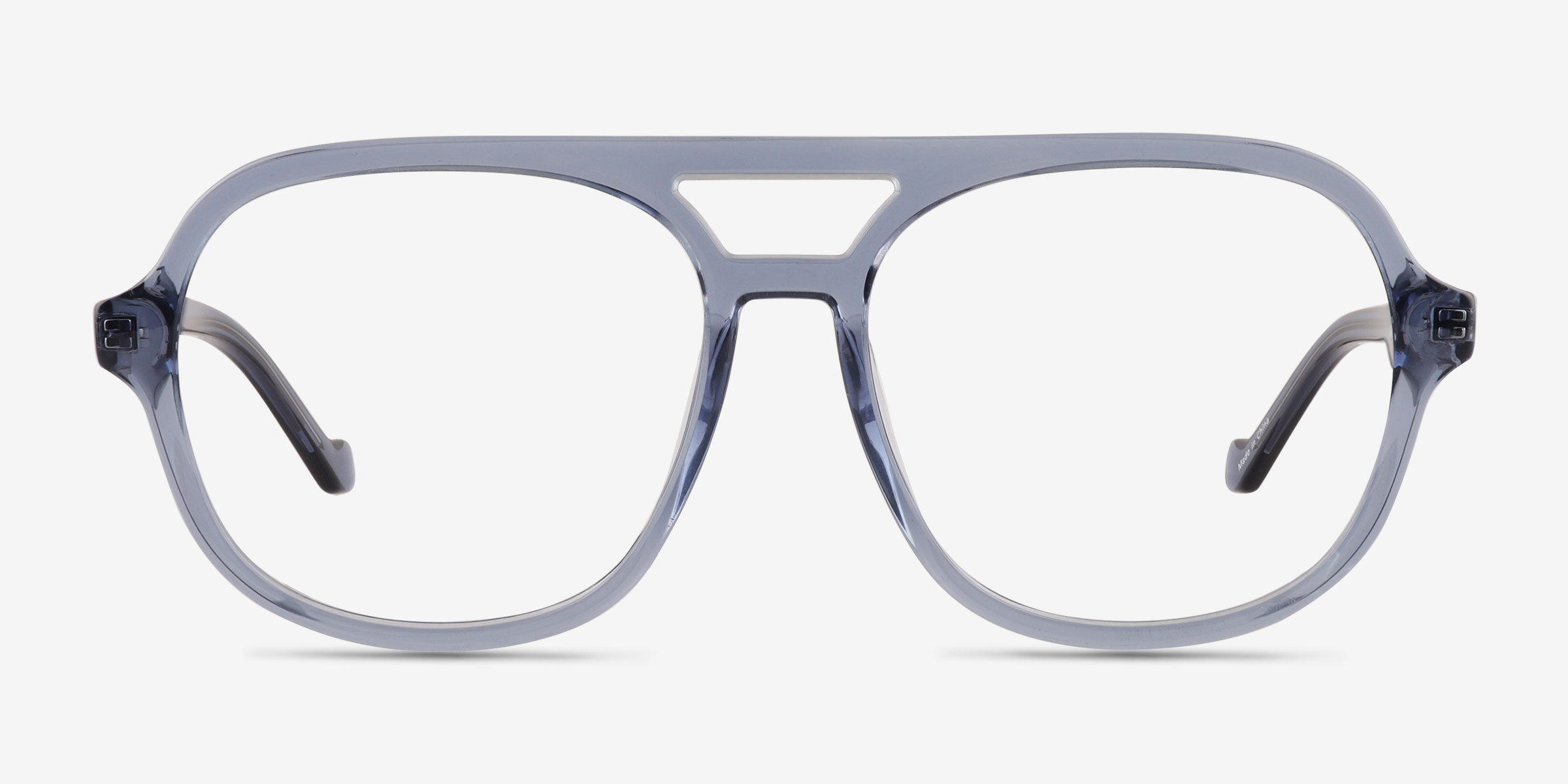 Eris Clear Blue Purple PlastiqueMontures de lunettes de vue d'EyeBuyDirect, Vue de Face