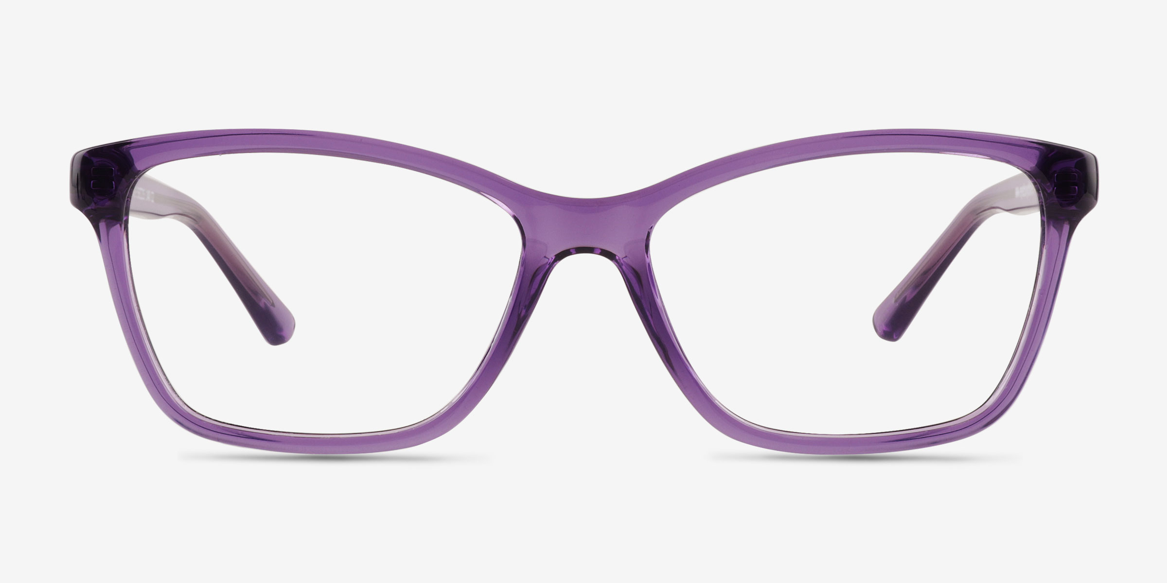 Marlowe Clear Purple PlastiqueMontures de lunettes de vue d'EyeBuyDirect, Vue de Face