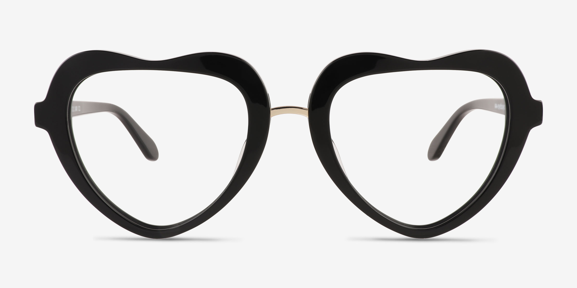 Ever Noir AcétateMontures de lunettes de vue d'EyeBuyDirect, Vue de Face