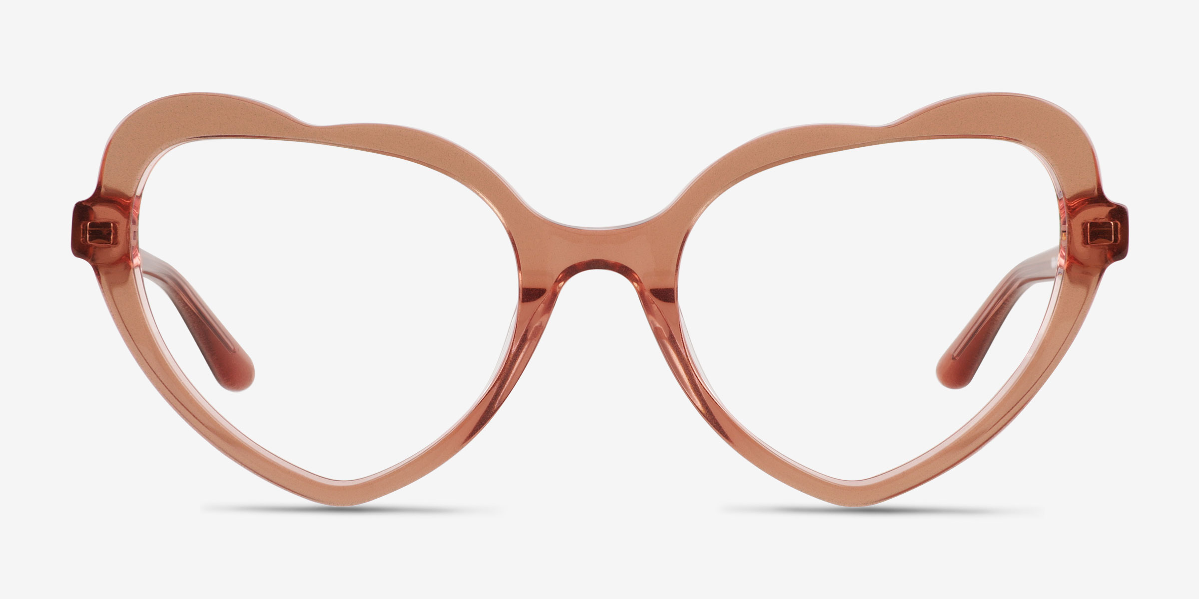 Charming Brun AcétateMontures de lunettes de vue d'EyeBuyDirect, Vue de Face