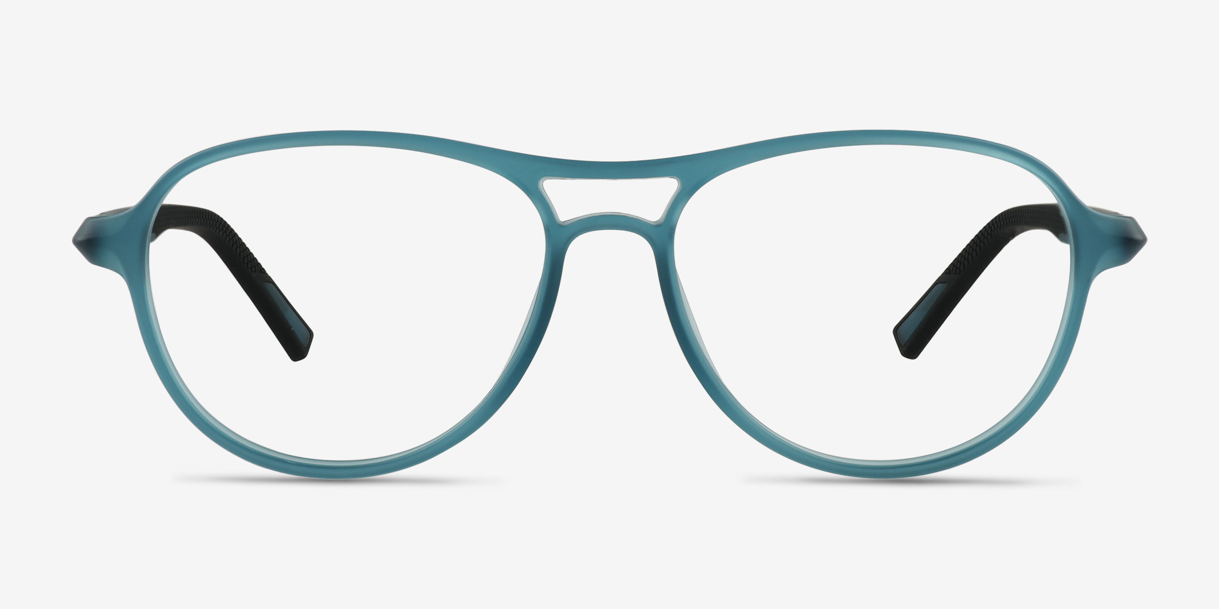 Hud Matte Crystal Teal PlastiqueMontures de lunettes de vue d'EyeBuyDirect, Vue de Face