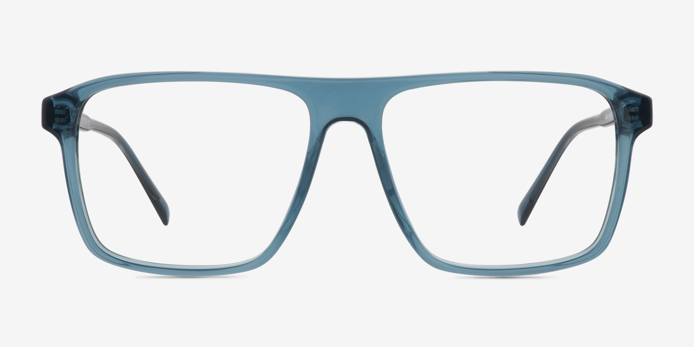 Whitecap Bleu PlastiqueMontures de lunettes de vue d'EyeBuyDirect, Vue de Face