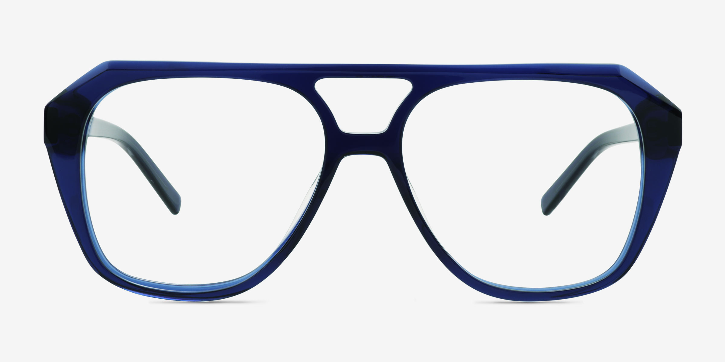 Sea Bleu marine Éco-responsableMontures de lunettes de vue d'EyeBuyDirect, Vue de Face