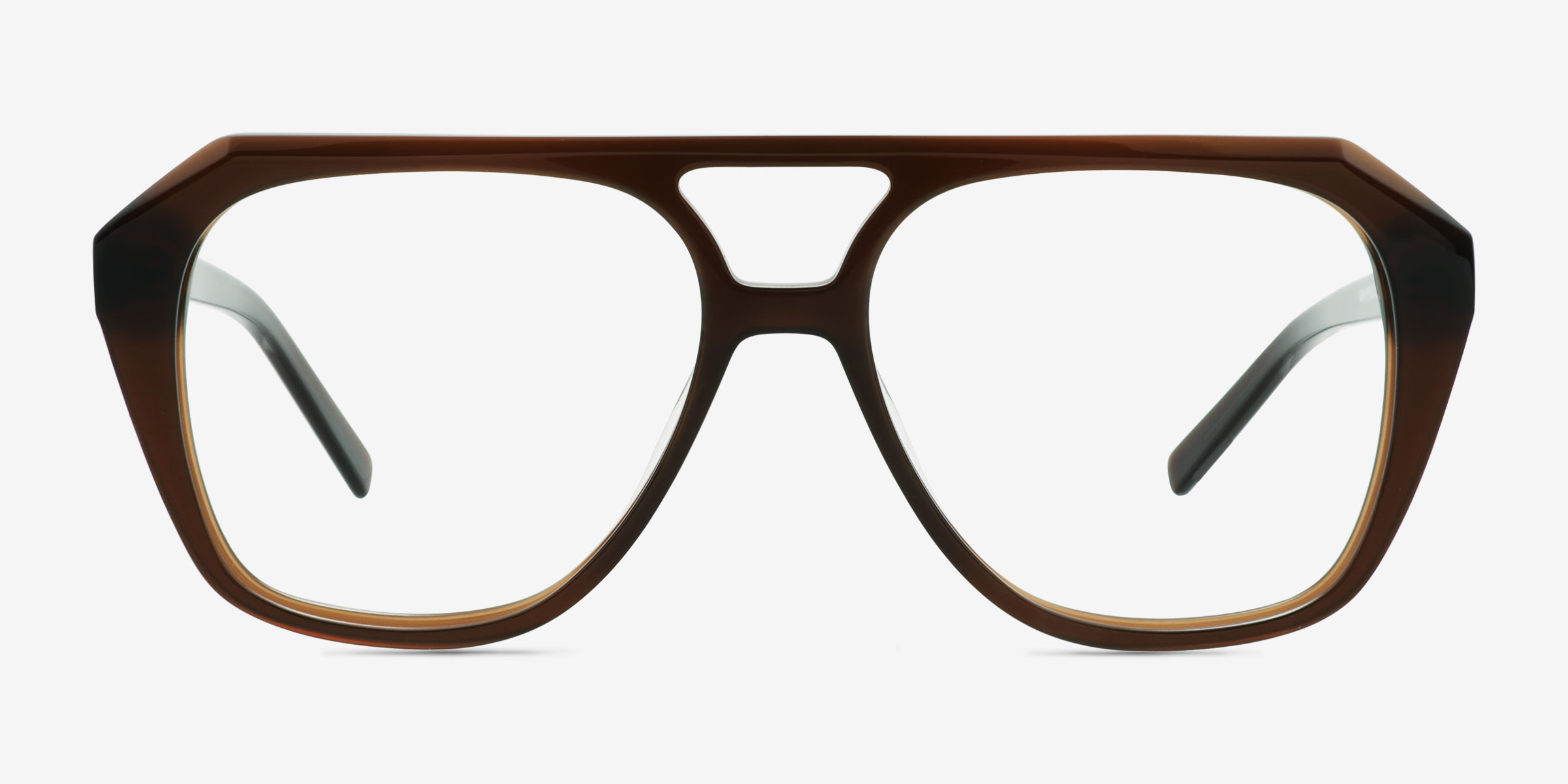 Sea Chocolate Éco-responsableMontures de lunettes de vue d'EyeBuyDirect, Vue de Face