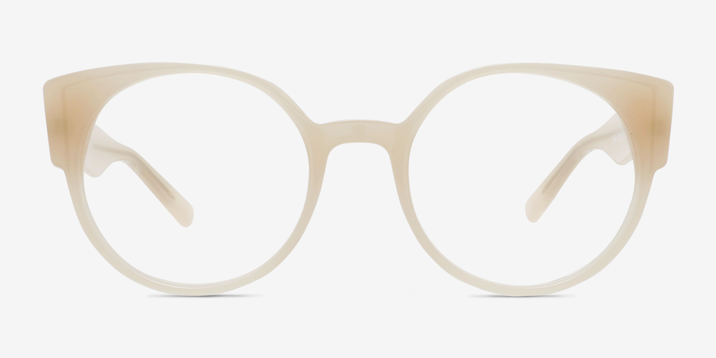 Tsunami Blanche Éco-responsableMontures de lunettes de vue d'EyeBuyDirect, Vue de Face