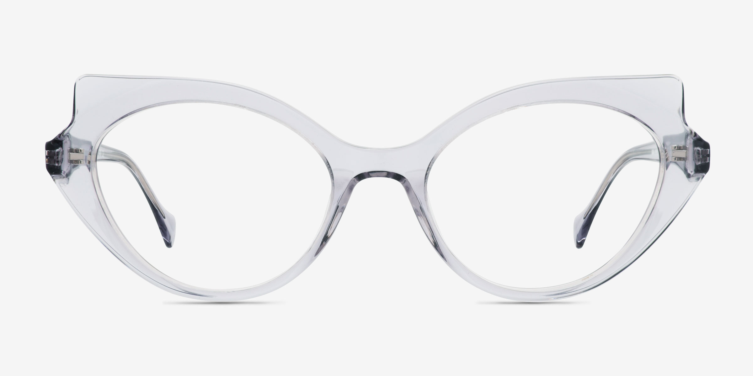 Painted Lady Gris AcétateMontures de lunettes de vue d'EyeBuyDirect, Vue de Face