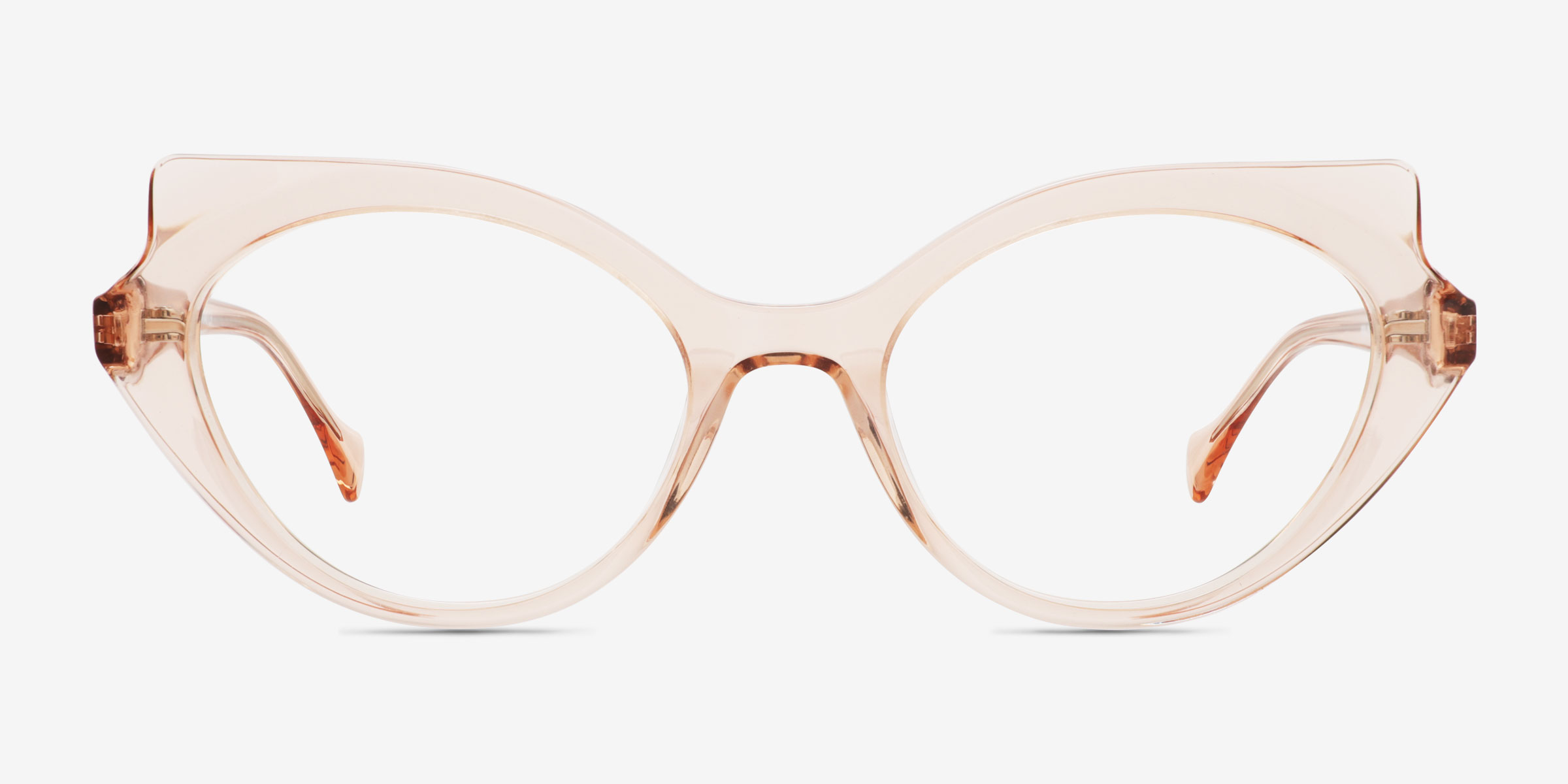 Painted Lady Coral AcétateMontures de lunettes de vue d'EyeBuyDirect, Vue de Face