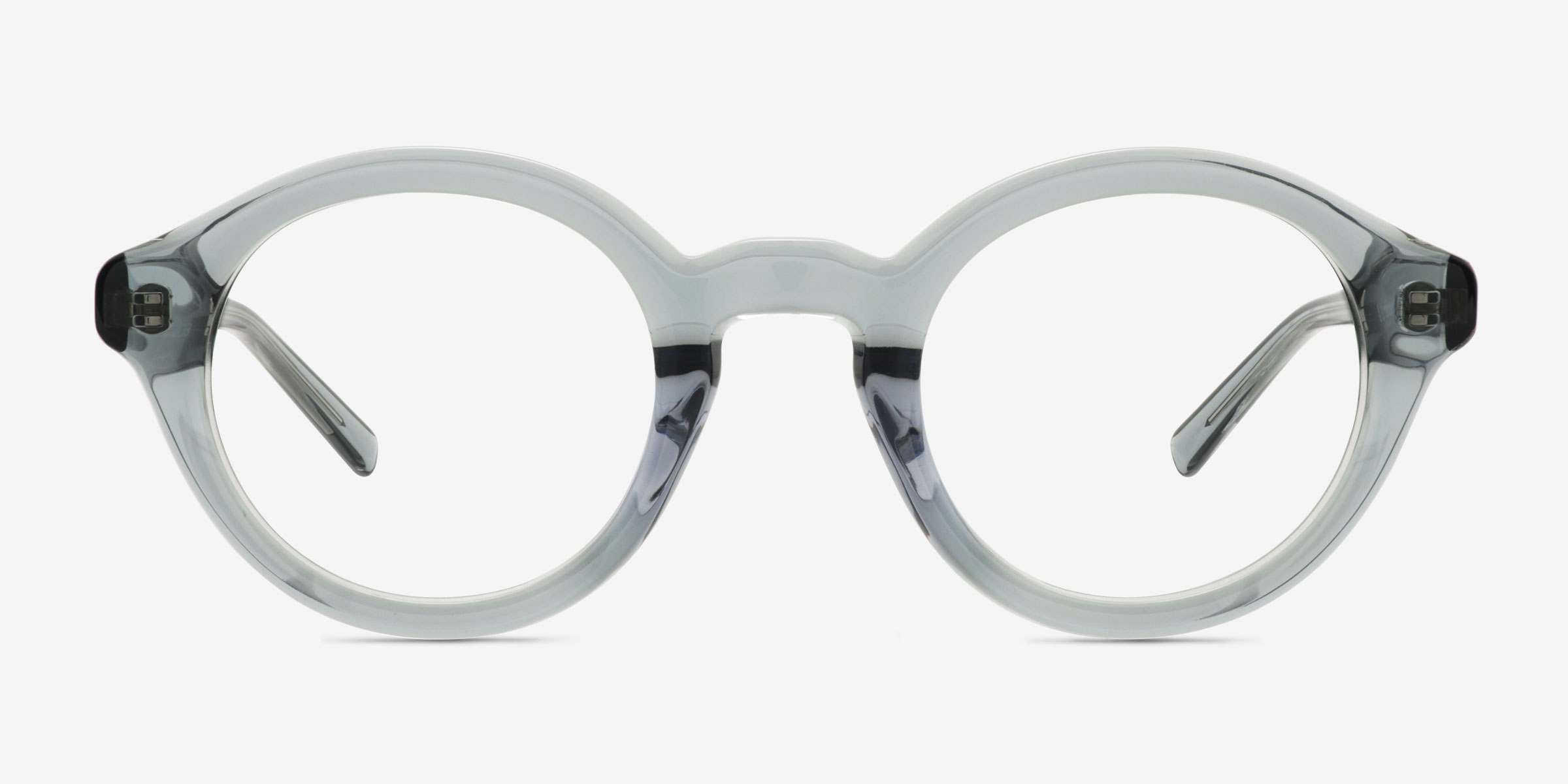 Miles Clear Green Éco-responsableMontures de lunettes de vue d'EyeBuyDirect, Vue de Face