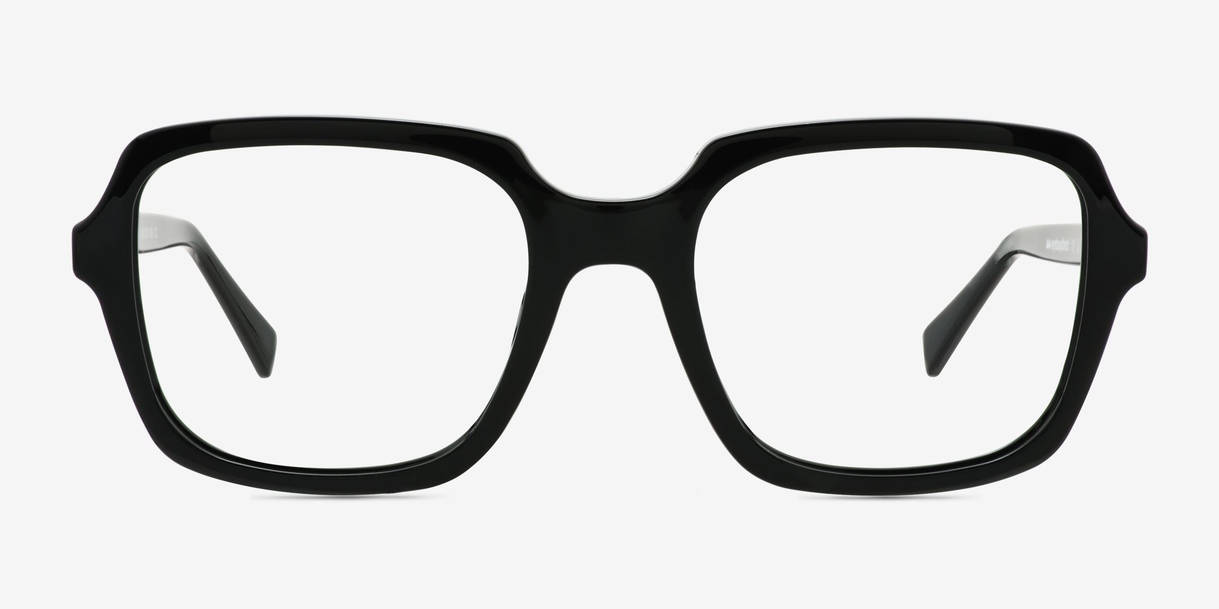 Coonrod Noir PlastiqueMontures de lunettes de vue d'EyeBuyDirect, Vue de Face