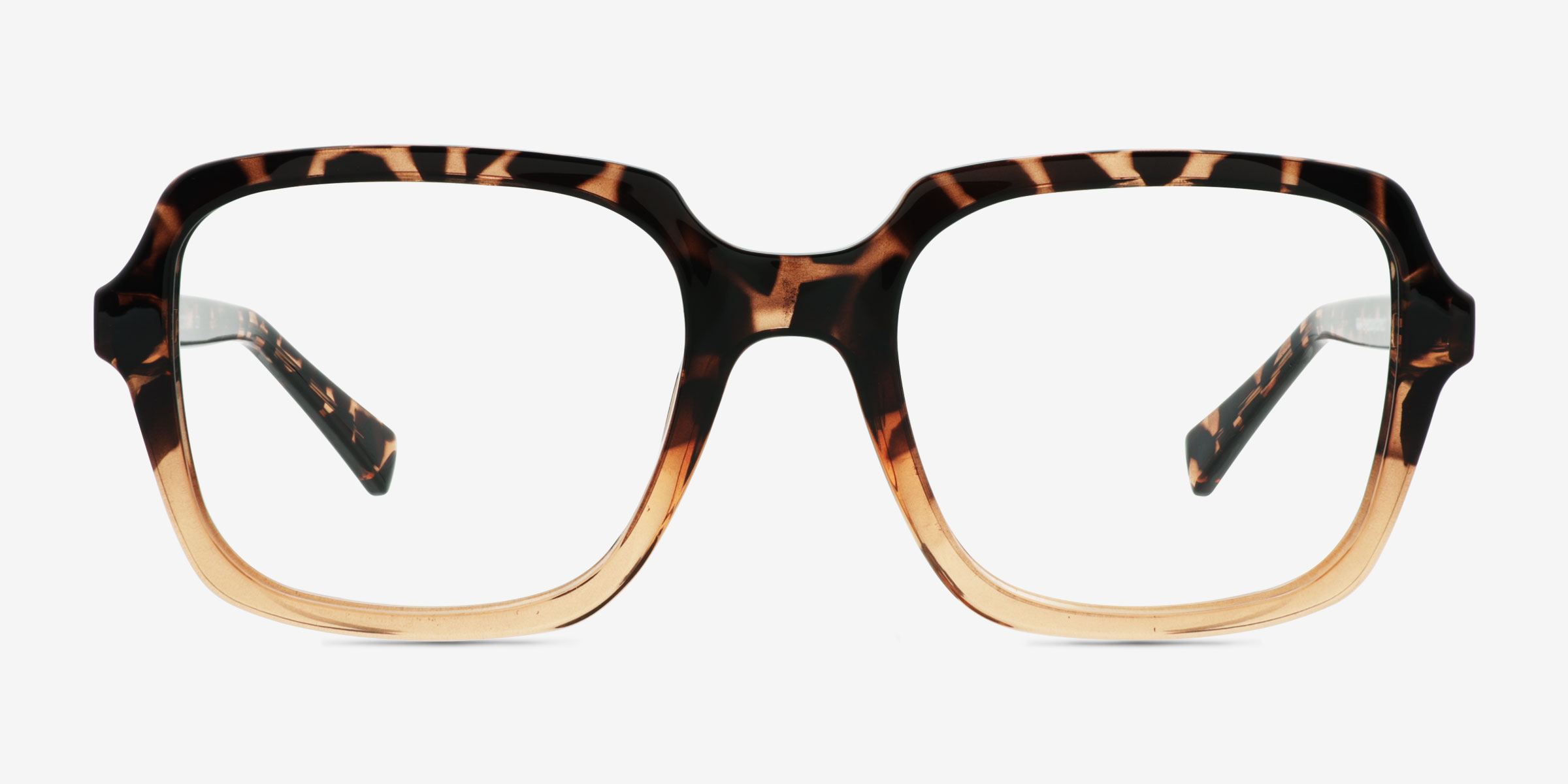 Coonrod Brown Floral PlastiqueMontures de lunettes de vue d'EyeBuyDirect, Vue de Face